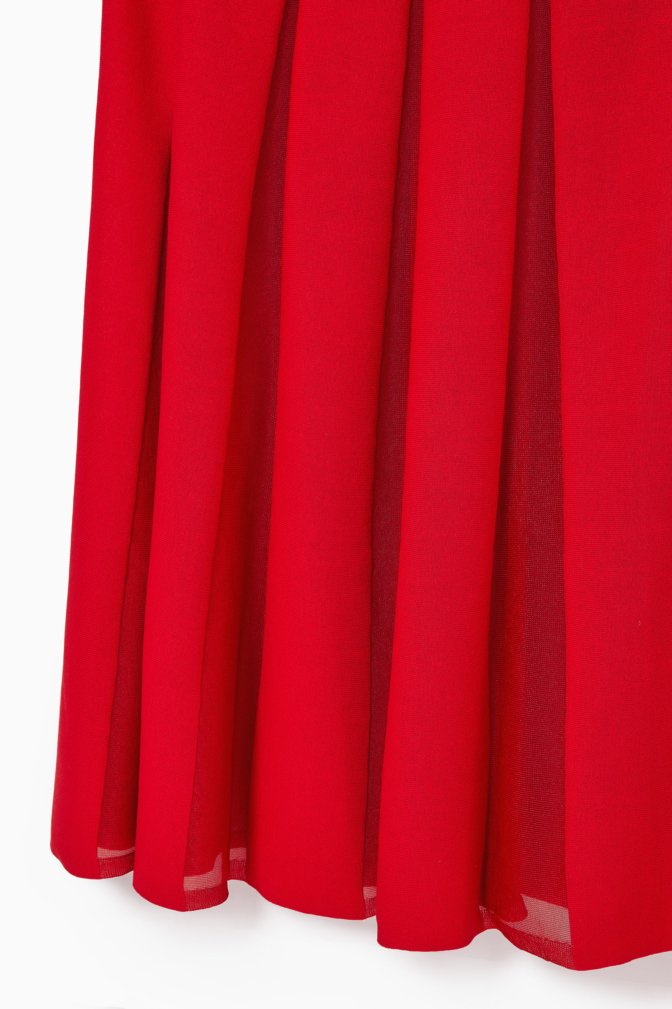 PLEATED RACER-NECK MAXI DRESS - RED | COS DE