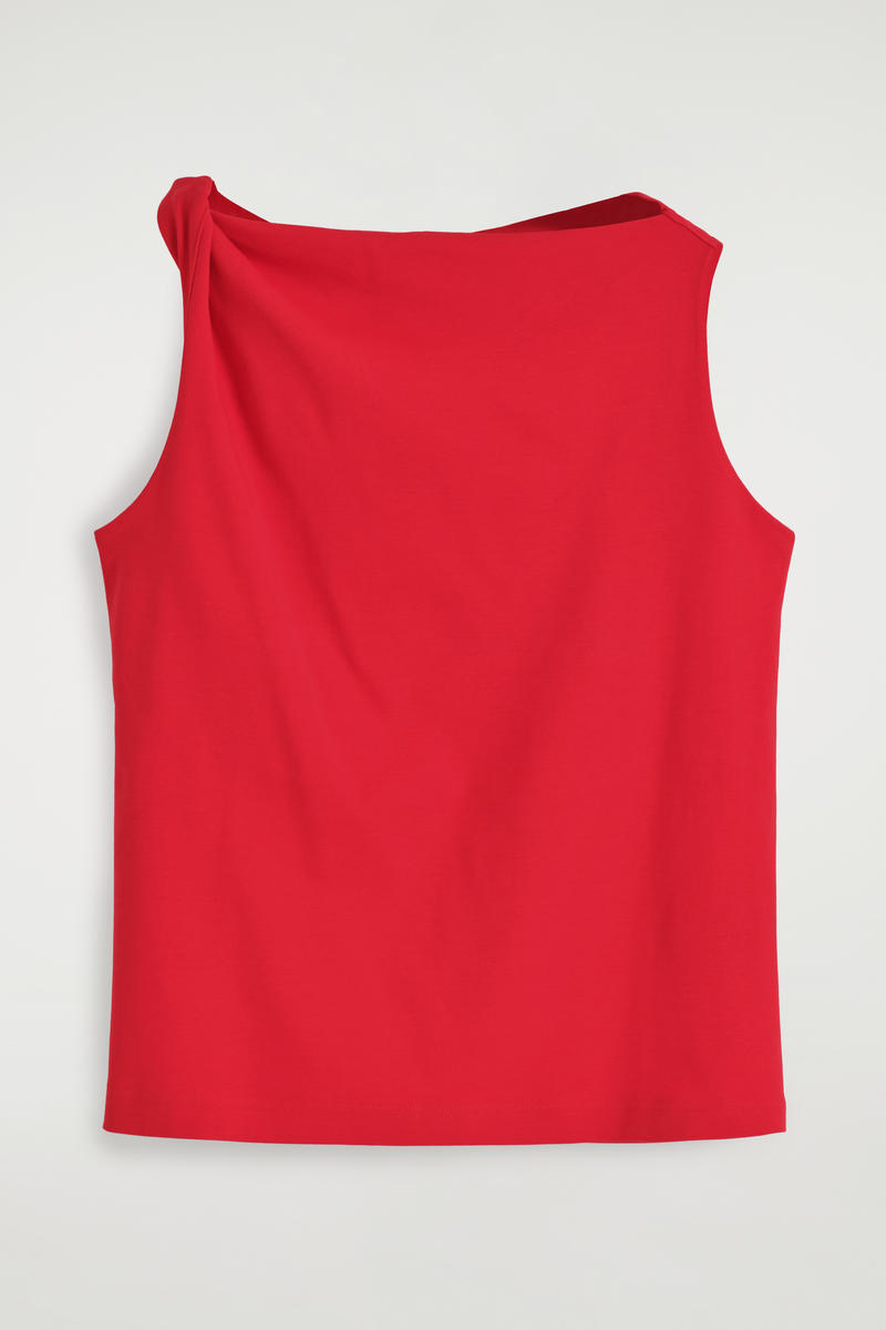 Twist-Detail Cotton Top