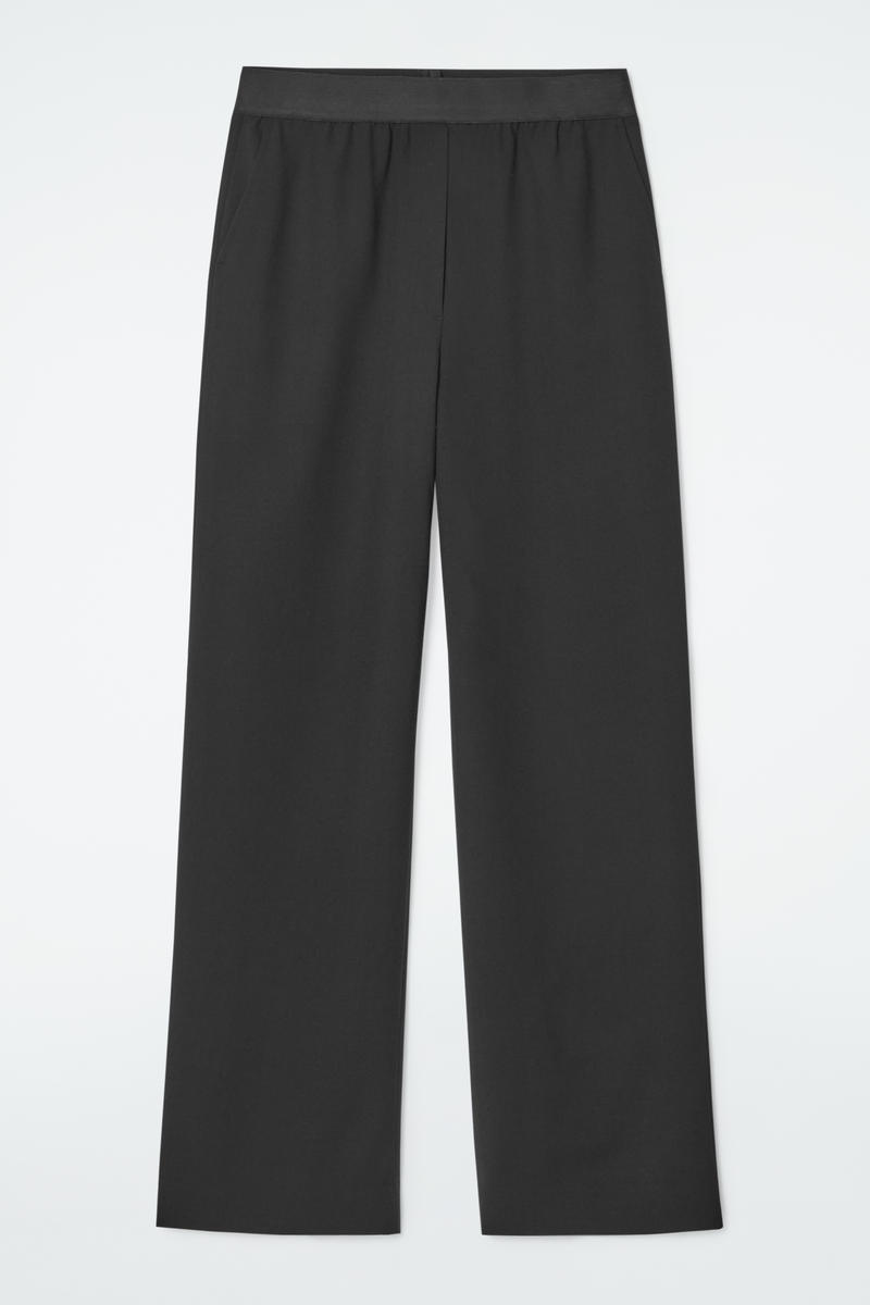 Elasticated Tailored Wool Trousers