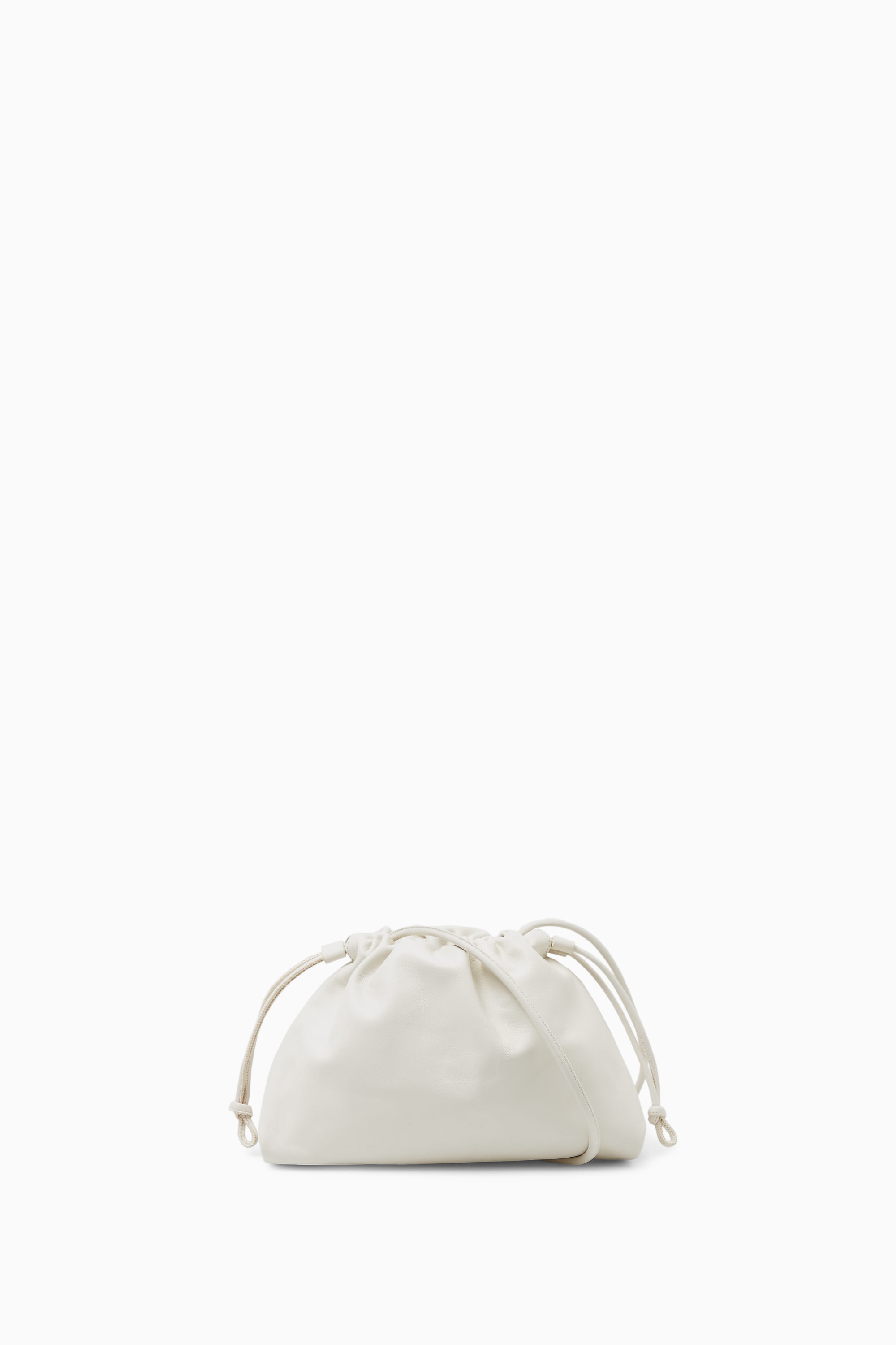 MINI CAVATELLI CLUTCH BAG - LEATHER - WHITE | COS
