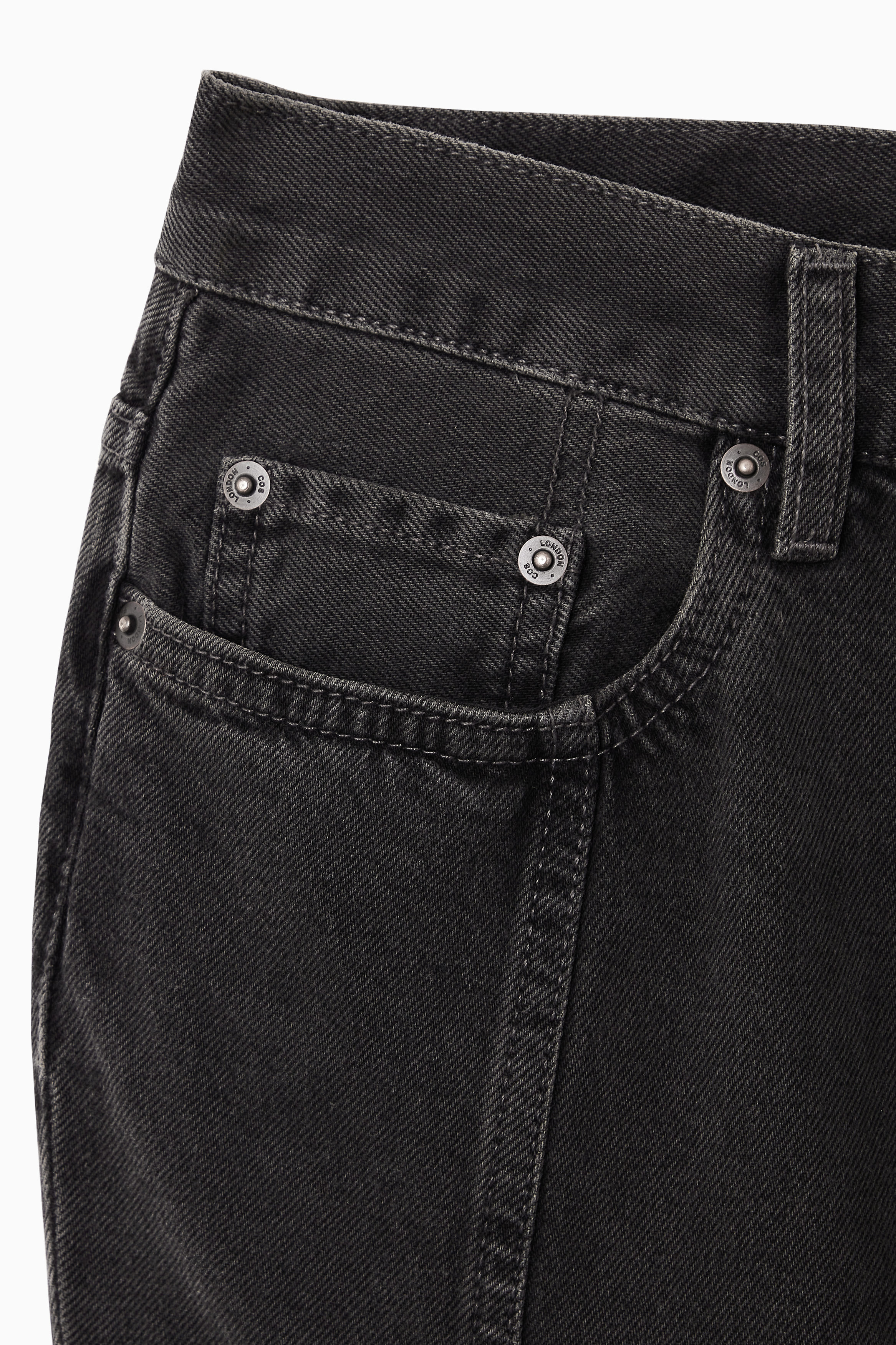 FENDI Women's Vintage Skirt Denim Pencil Logo Sz S Black