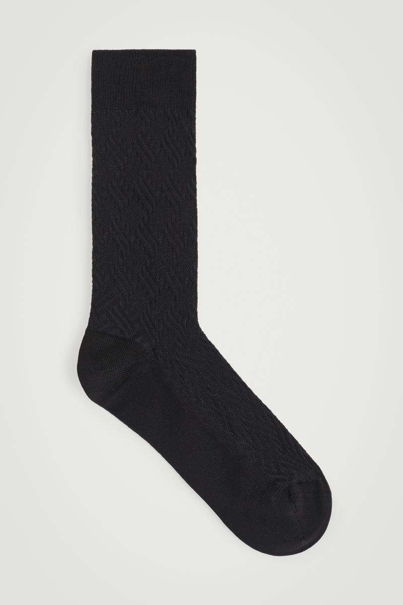 Cos Zigzag Cotton Socks