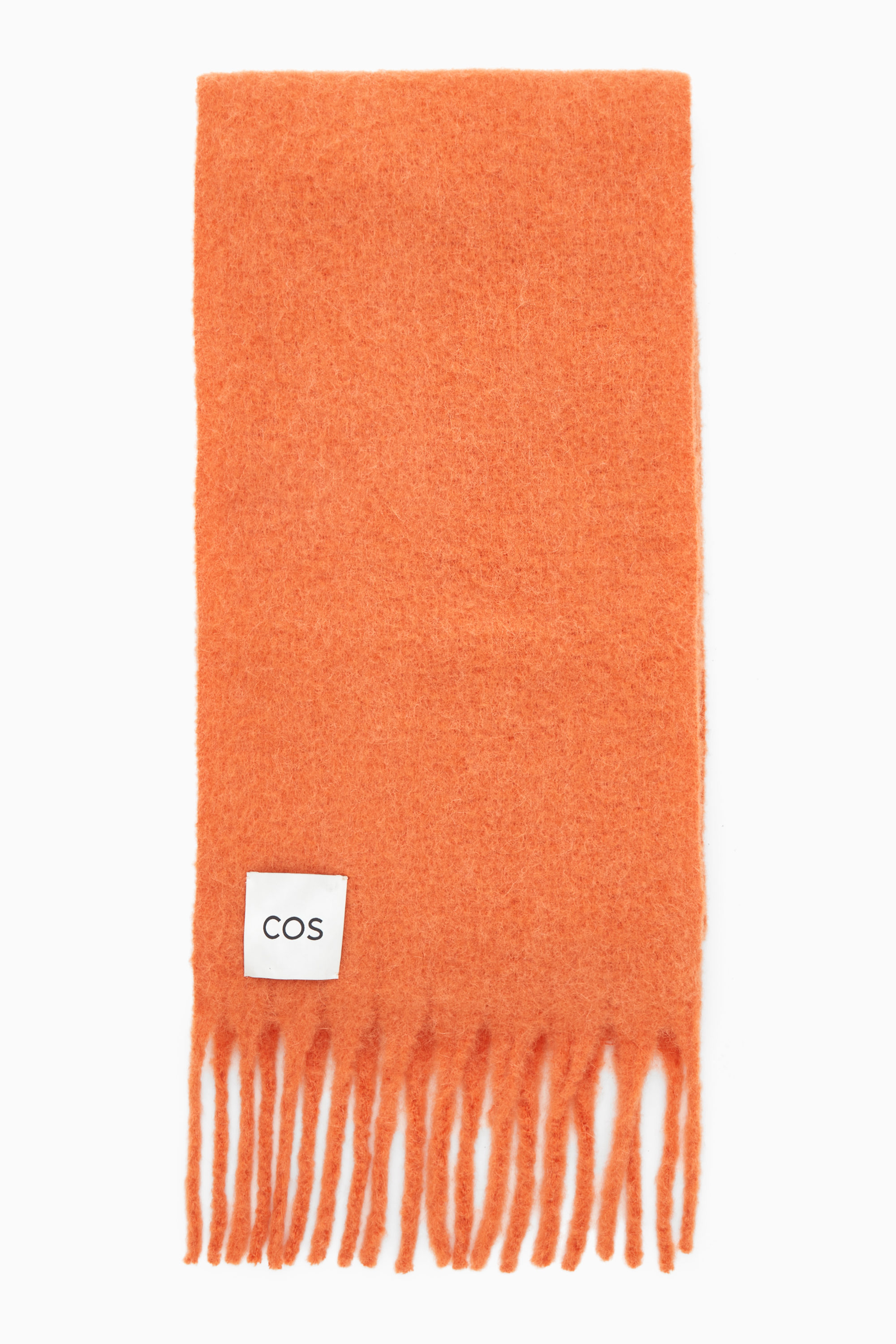 OVERSIZED ALPACA-BLEND SCARF - BRIGHT ORANGE