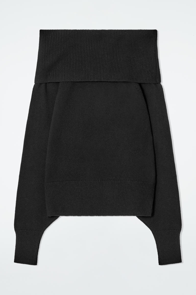 Off-The-Shoulder Merino Wool Jumper