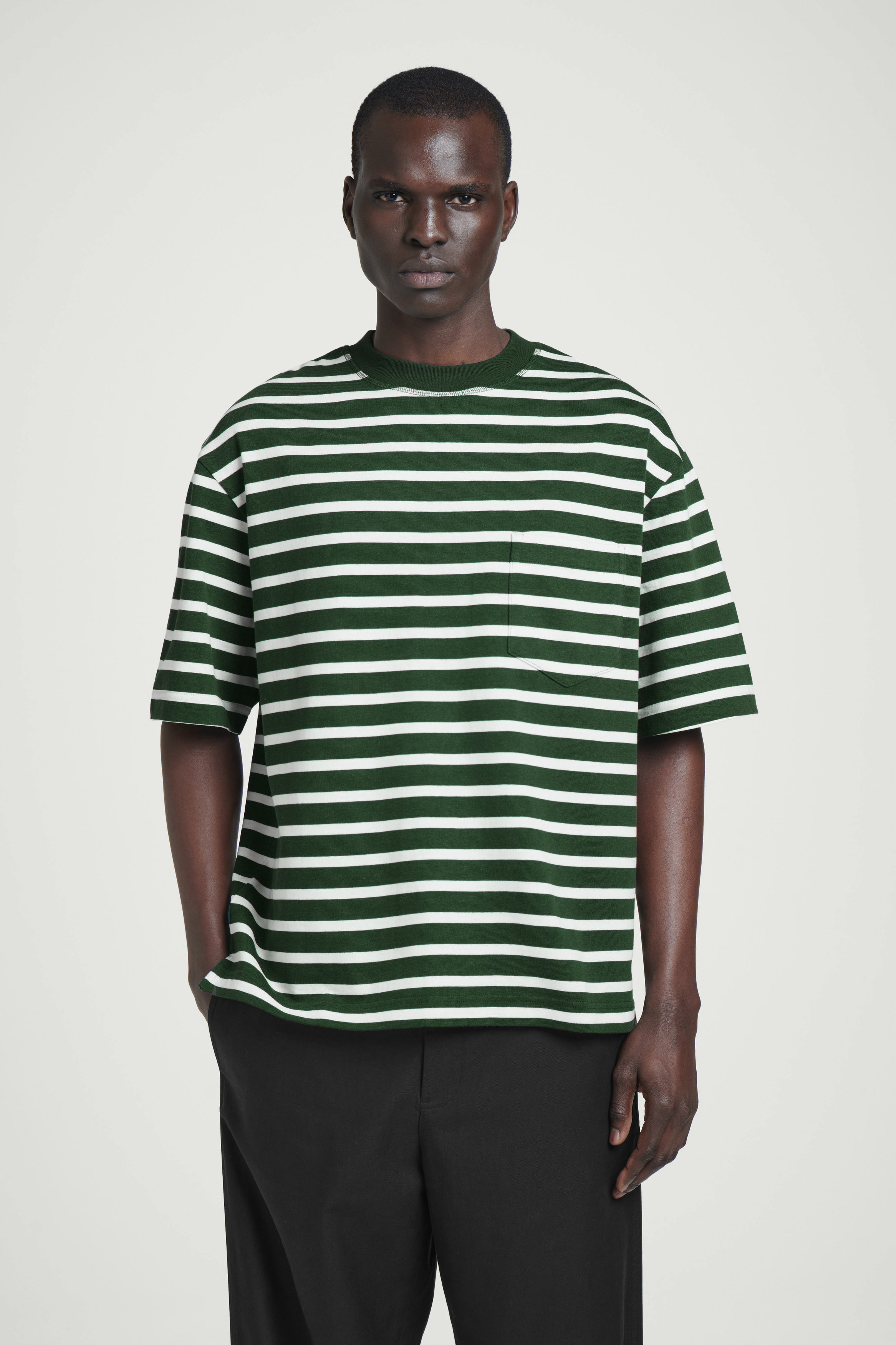 OVERSIZED HEAVYWEIGHT COTTON T-SHIRT - BLACK