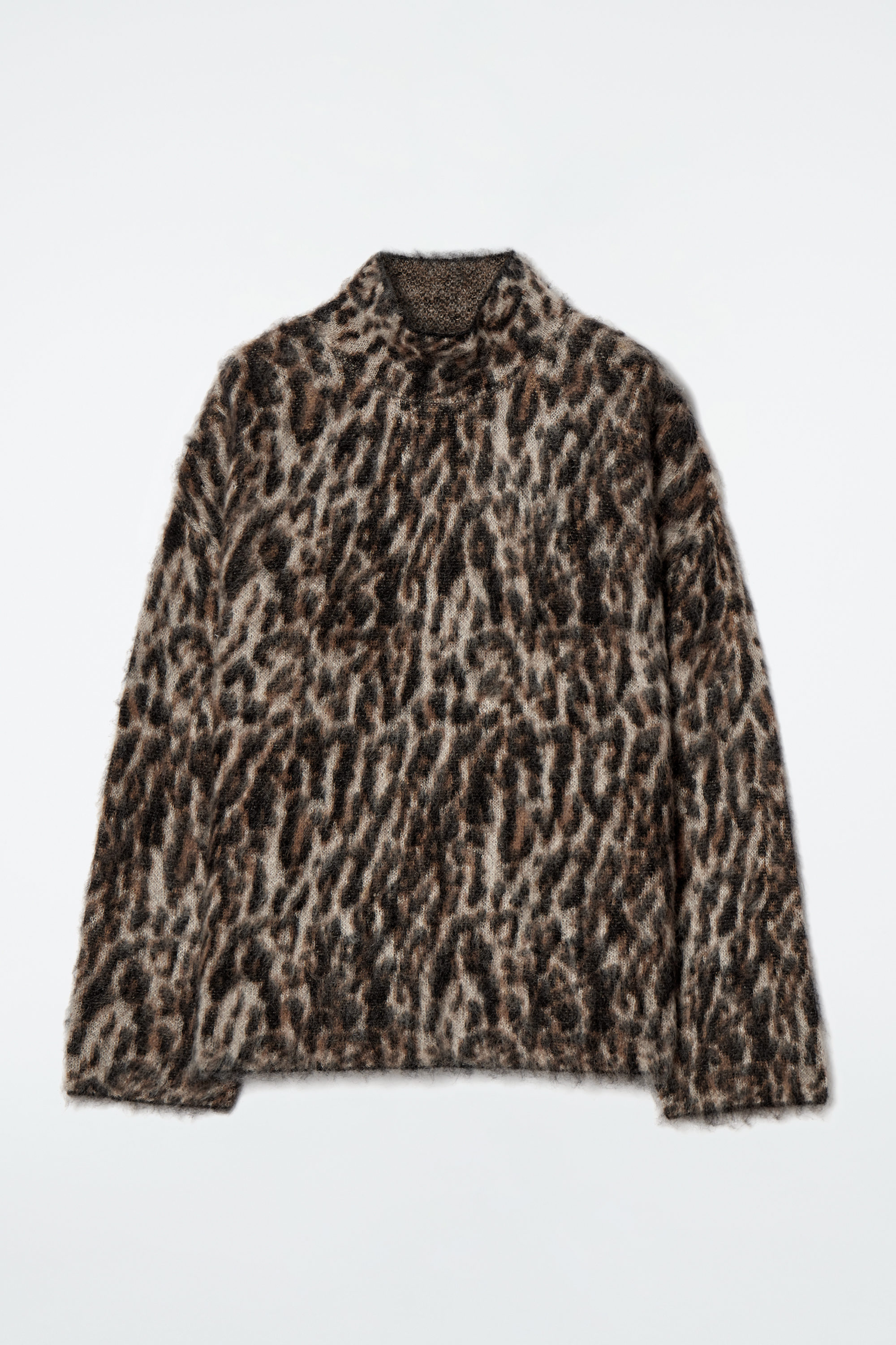 トップス LEOPARD MOHAIR JACQUARD KNIT SWEATER L LEOPARD MOHAIR JACQUARD KNIT SWEATER L LEOPARD-JACQUARD MOHAIR