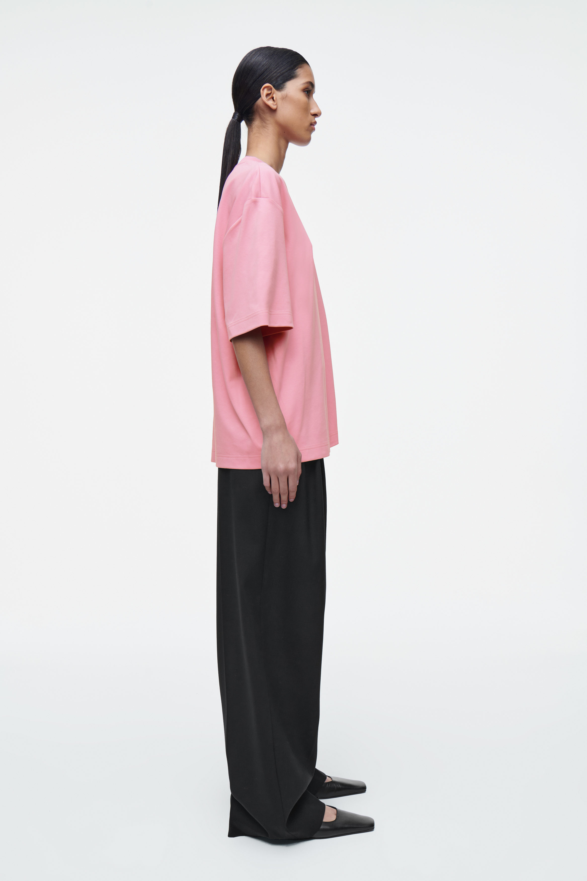 OVERSIZED COTTON T-SHIRT - PINK | COS