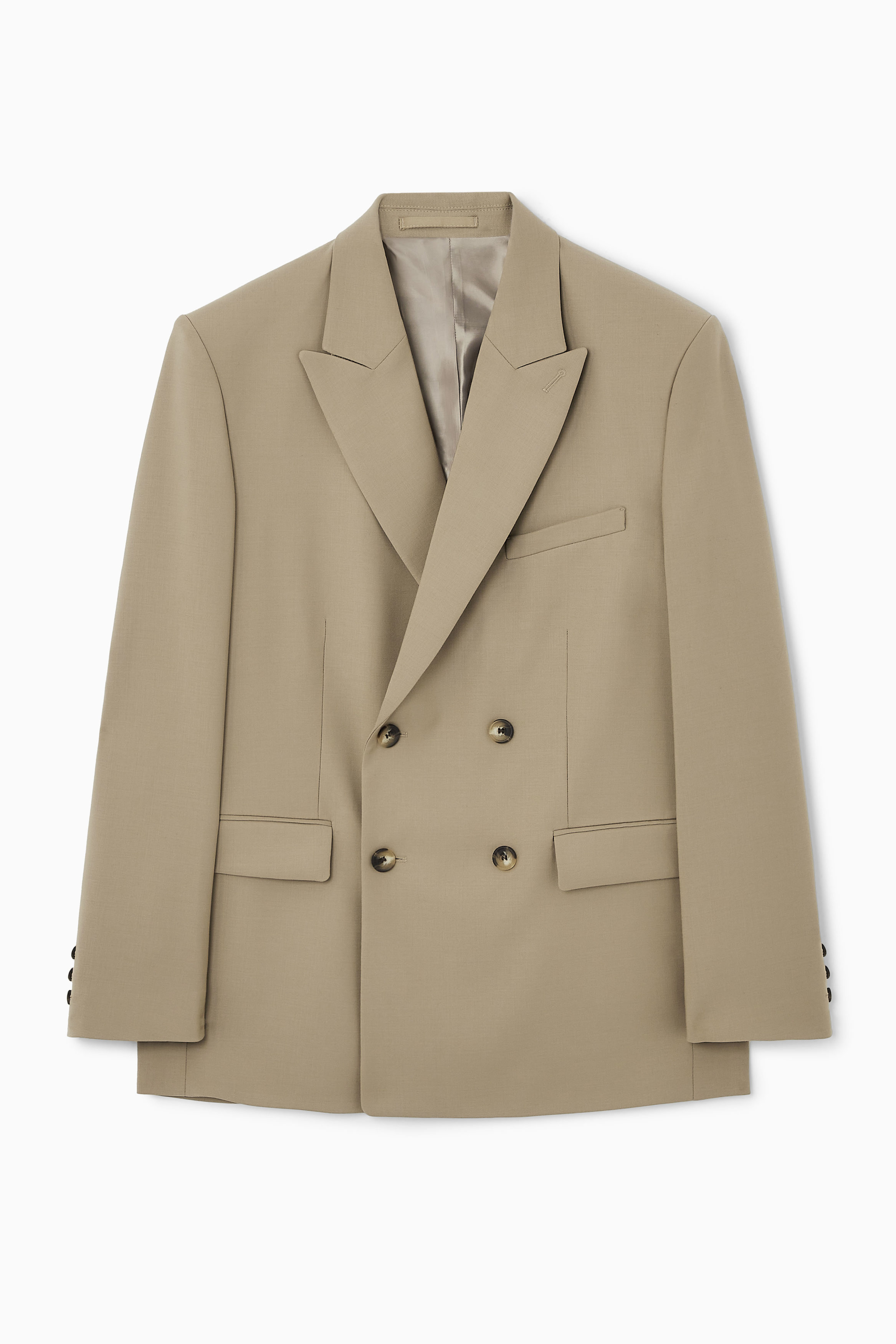 【送料&関税込】ChloAC Camel Wool Blazer RELAXED DOUBLE-BREASTED WOOL BLAZER - CAMEL | COS