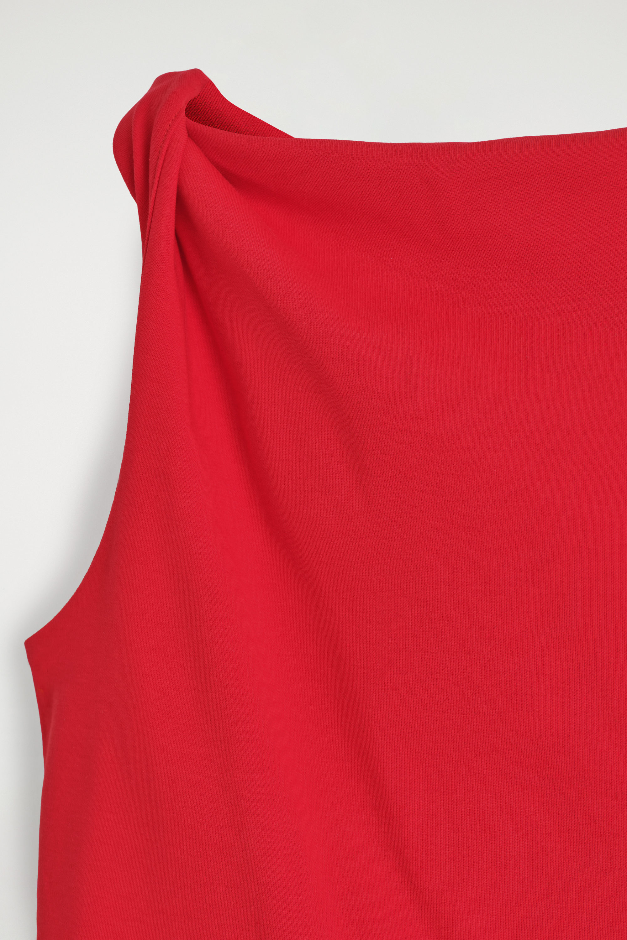 TWIST-DETAIL COTTON TOP - RED | COS