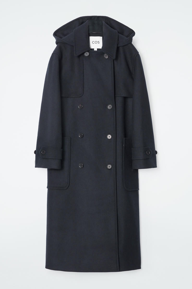 Hooded Wool Duffle Coat