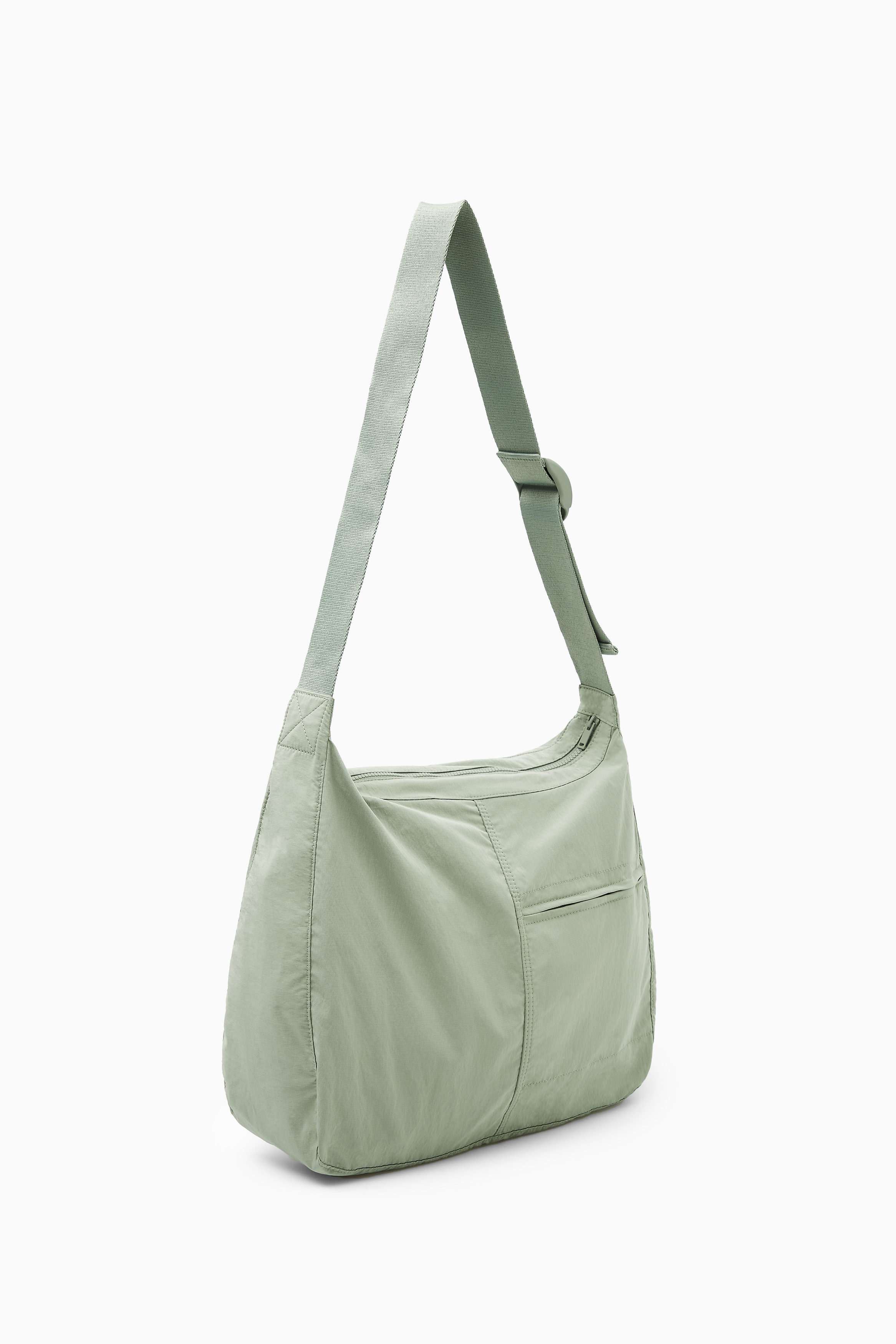 QUILTED CROSSBODY BAG - NYLON - KHAKI