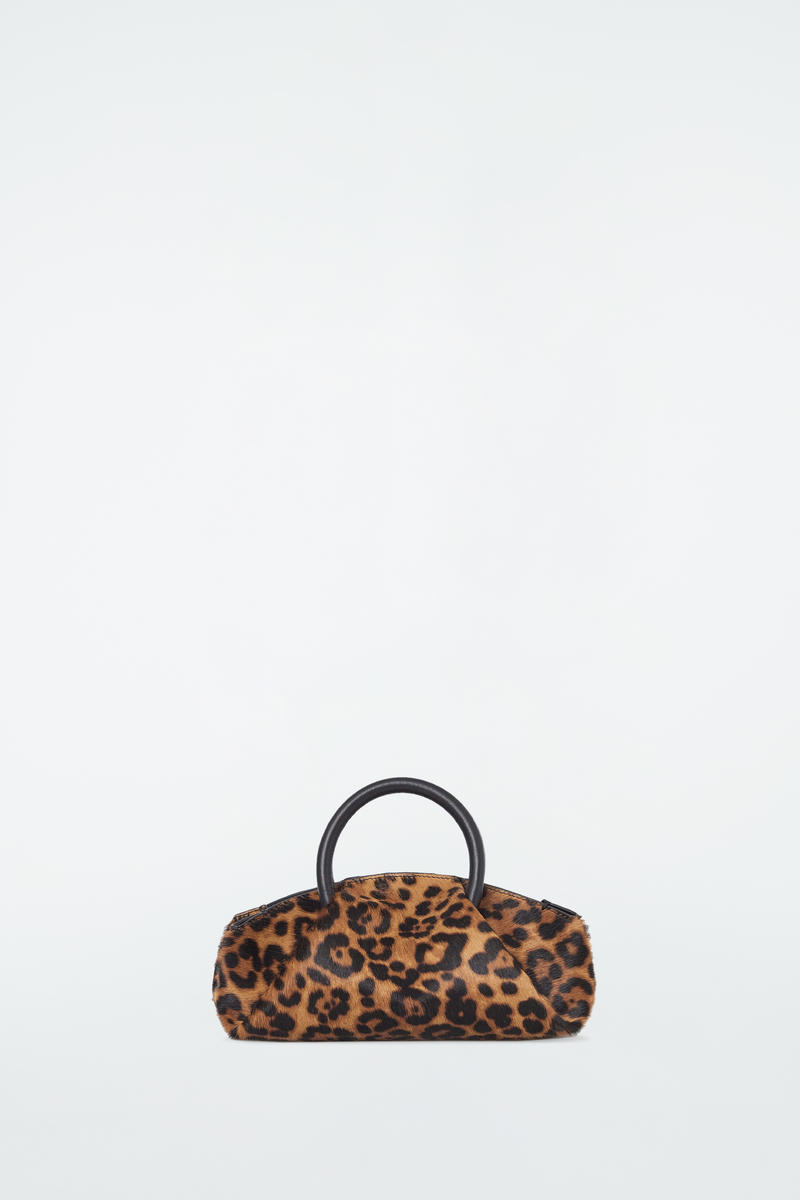 Leopard Fold Micro Tote - Pony Hair