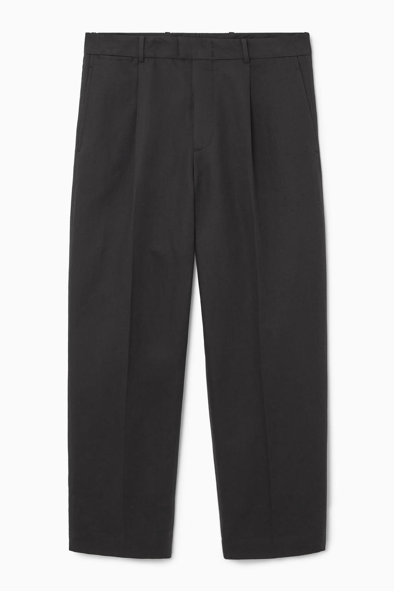 Relaxed Pleated Linen Straight-Leg Trousers