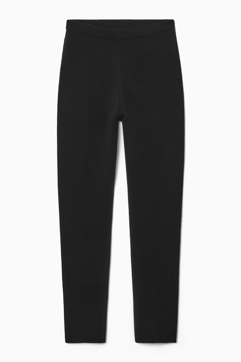 Slim-Fit Knitted Trousers