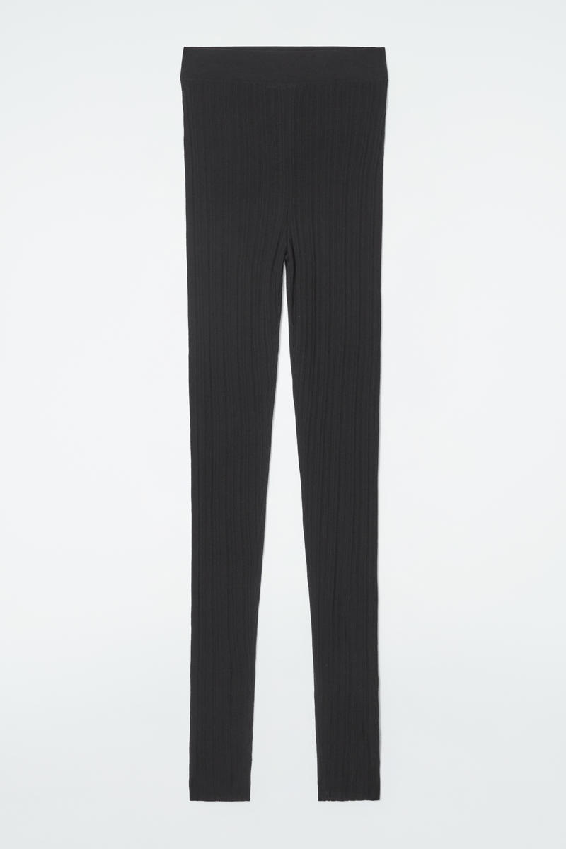 Cos The Longline Merino Wool Leggings In Black