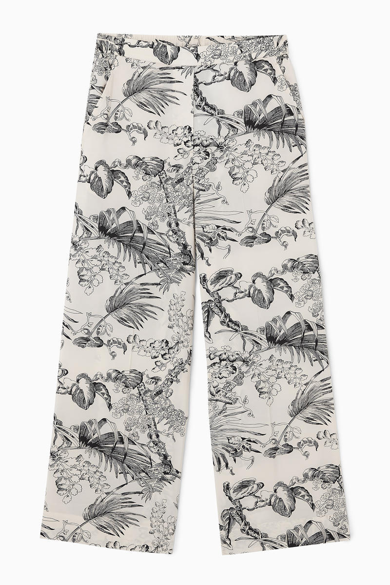 Botanical-Print Trousers