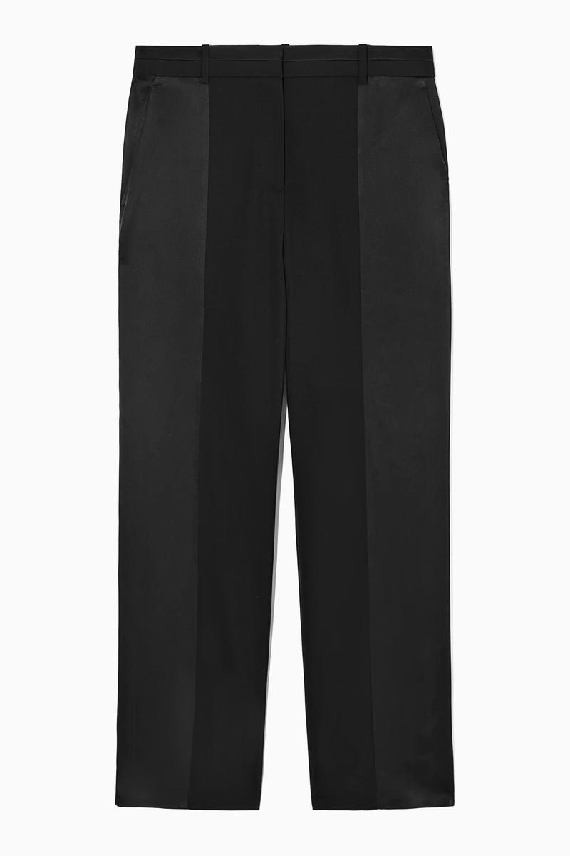 Satin-Panelled Wool Tuxedo Trousers