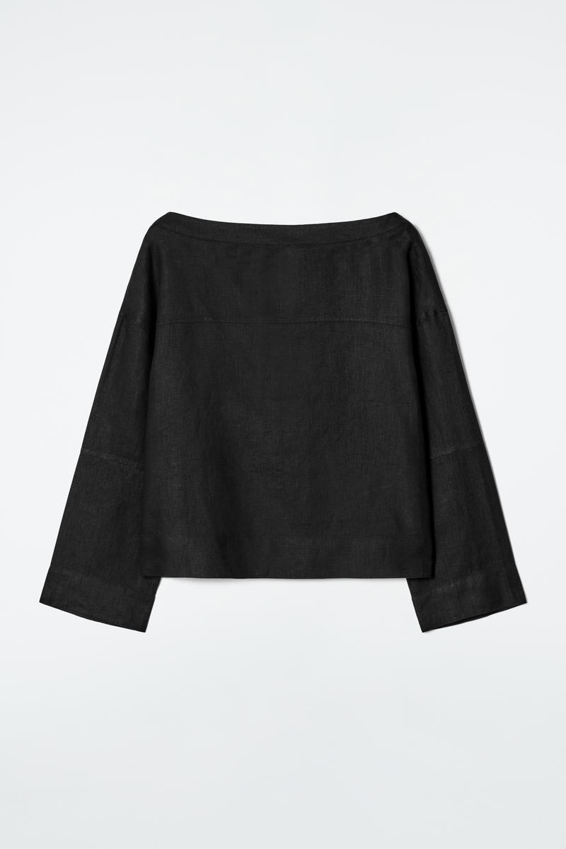 Tie-Detail Linen Blouse