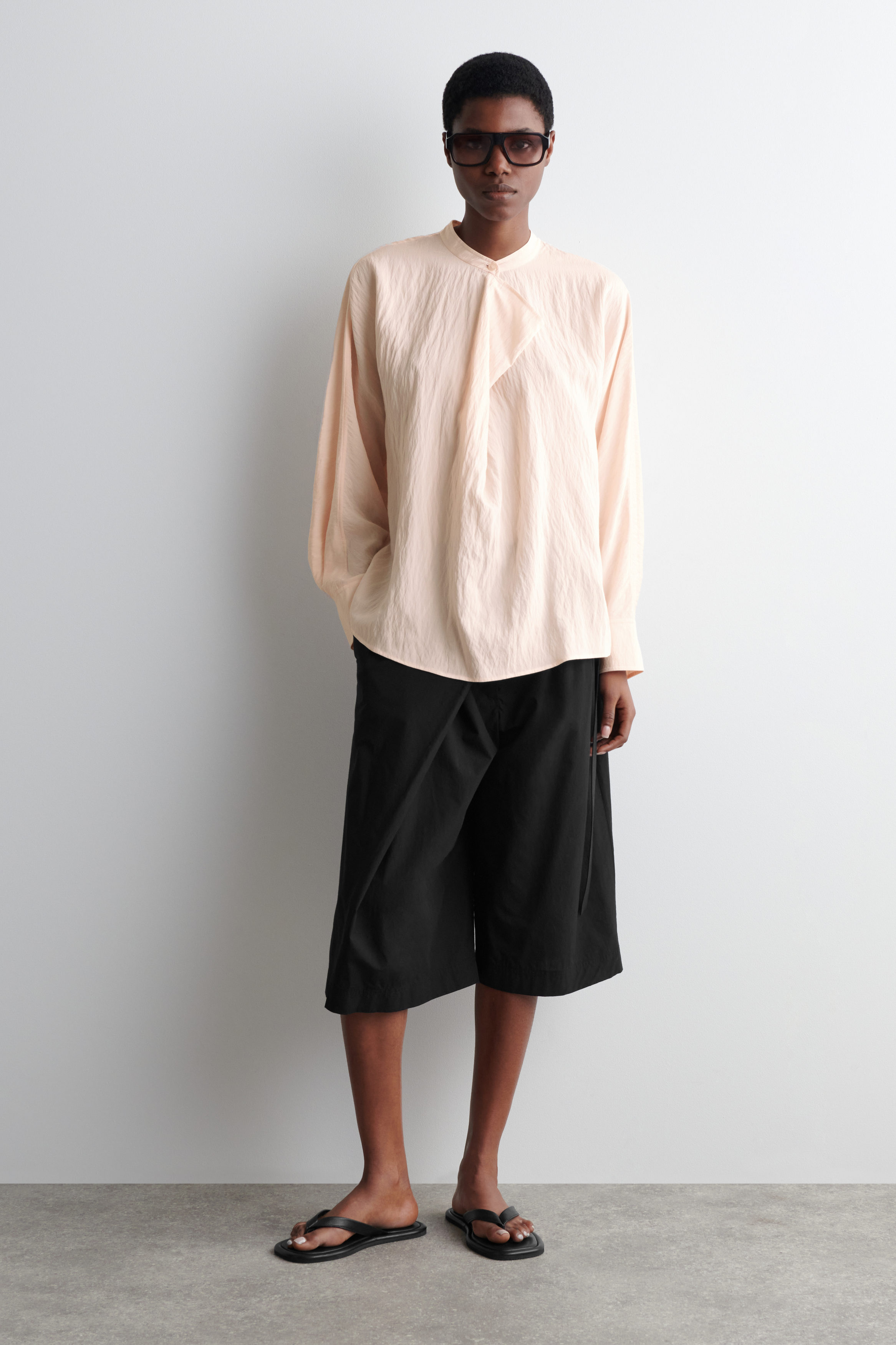 DRAPED BLOUSE - APRICOT | COS