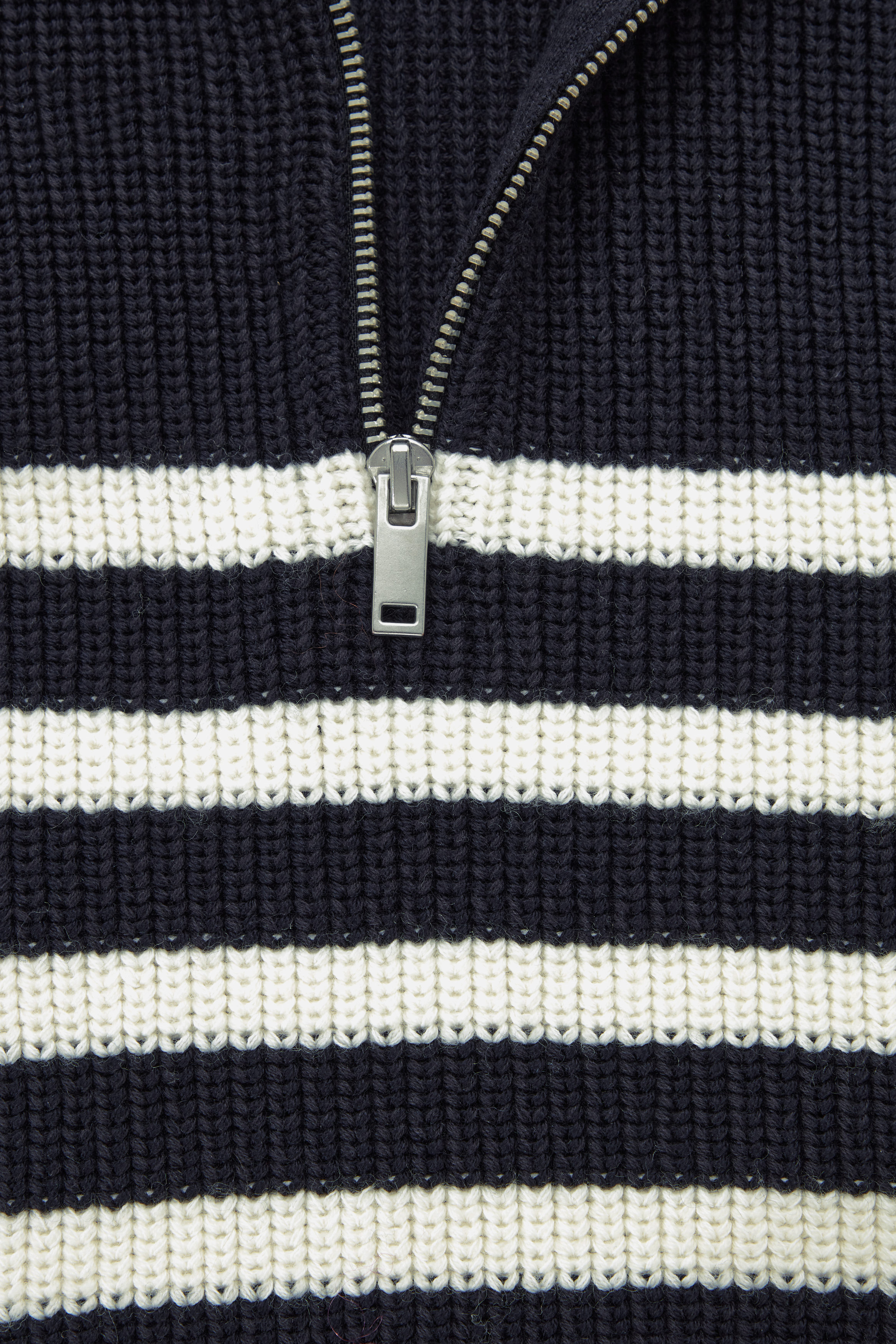 WOOL AND COTTON HALF-ZIP JUMPER - LIGHT PINK | COS