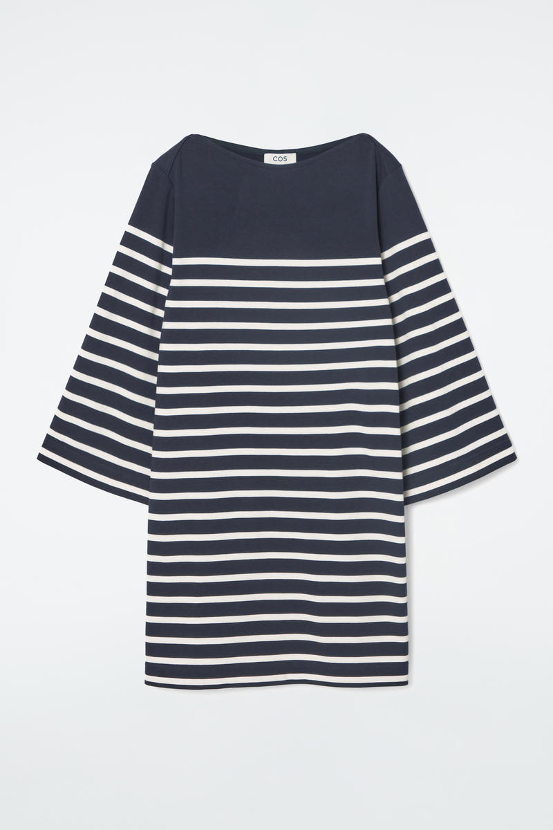 Boat-Neck Mini T-Shirt Dress