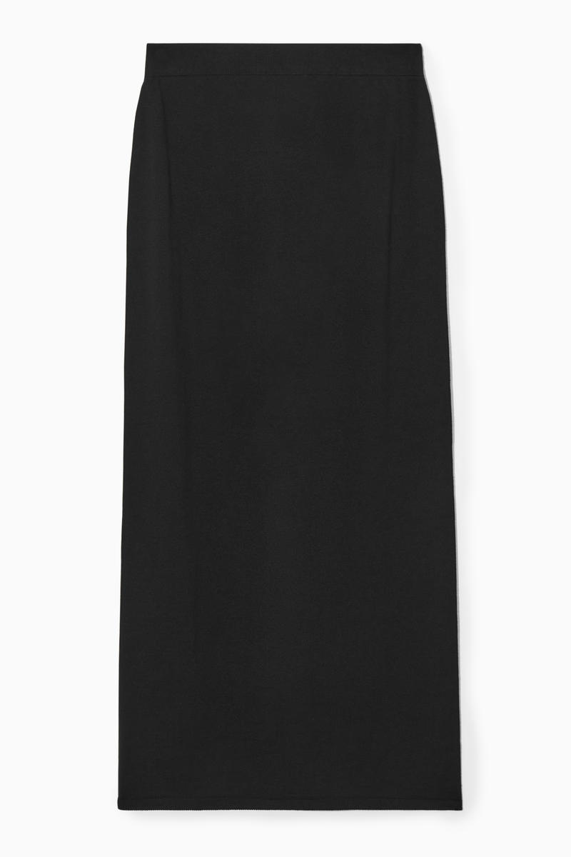 Pure Wool Column Maxi Skirt