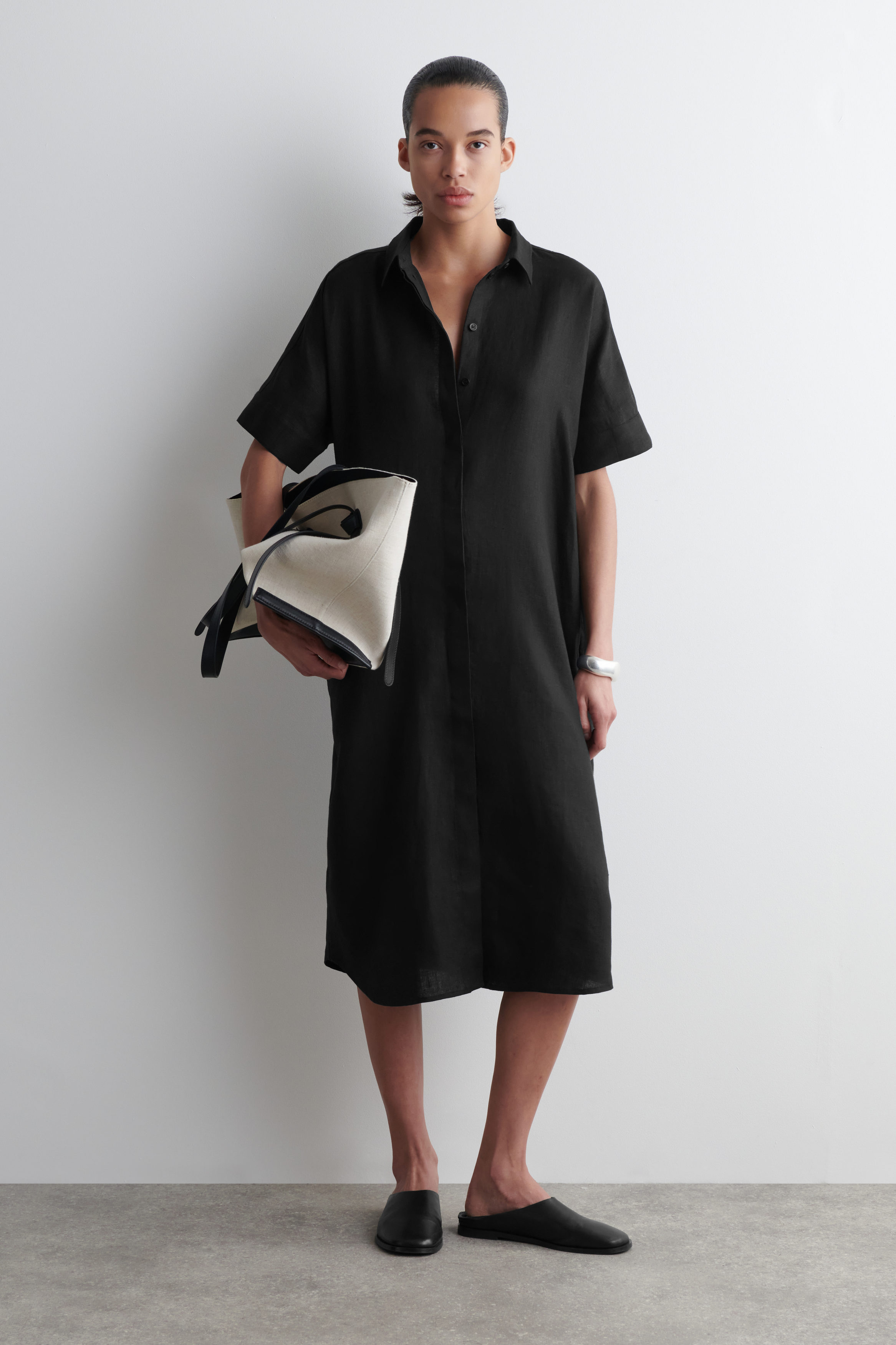 コート Y-3 SS25 SHIRT DRESS (JV5840 BLACK) adidas Y-3 Shirt Dress - Black | Free Shipping with adiClub