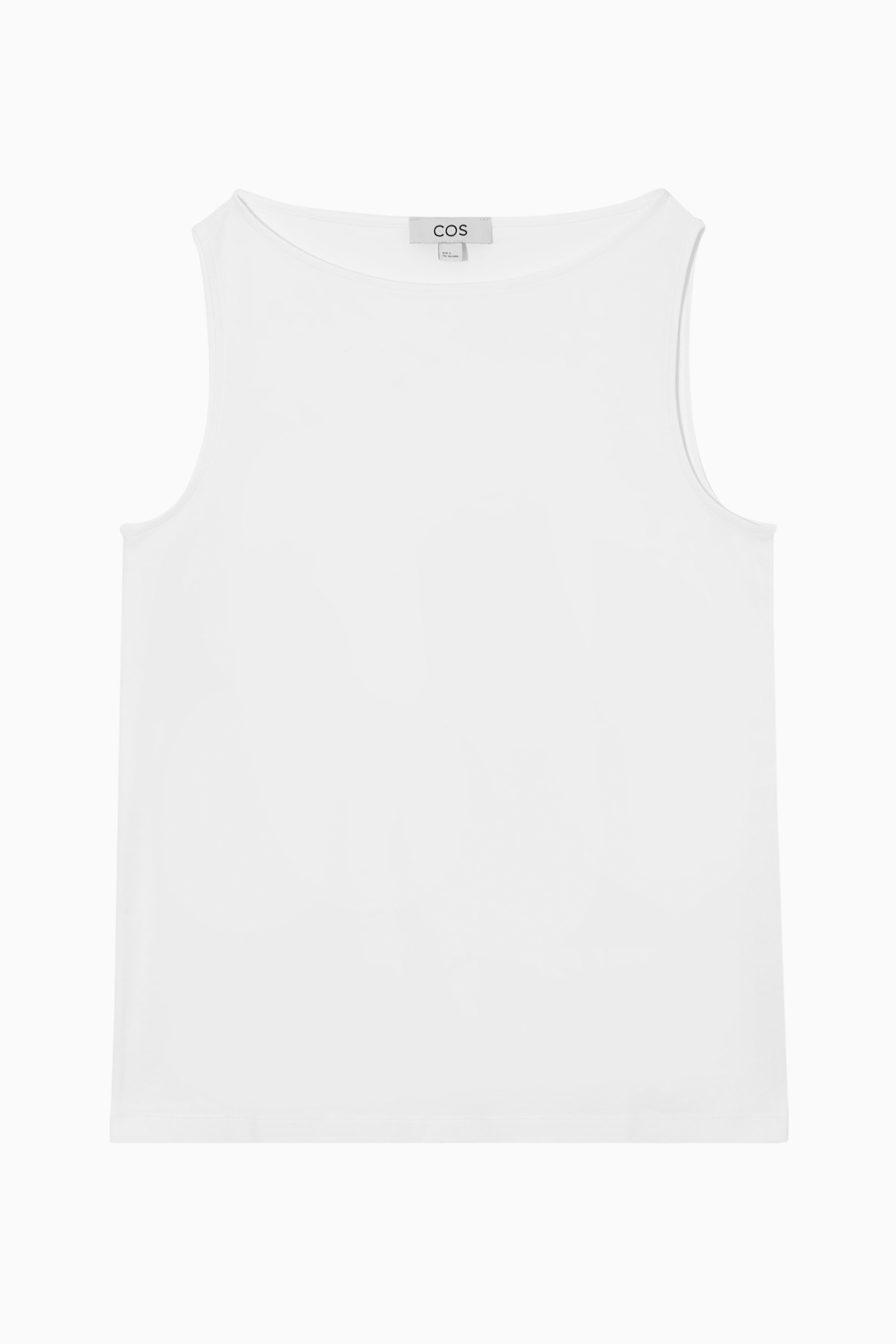 歌ちゃん【L'Appartement】Linen Boat Neck BOAT-NECK TANK TOP - WHITE | COS