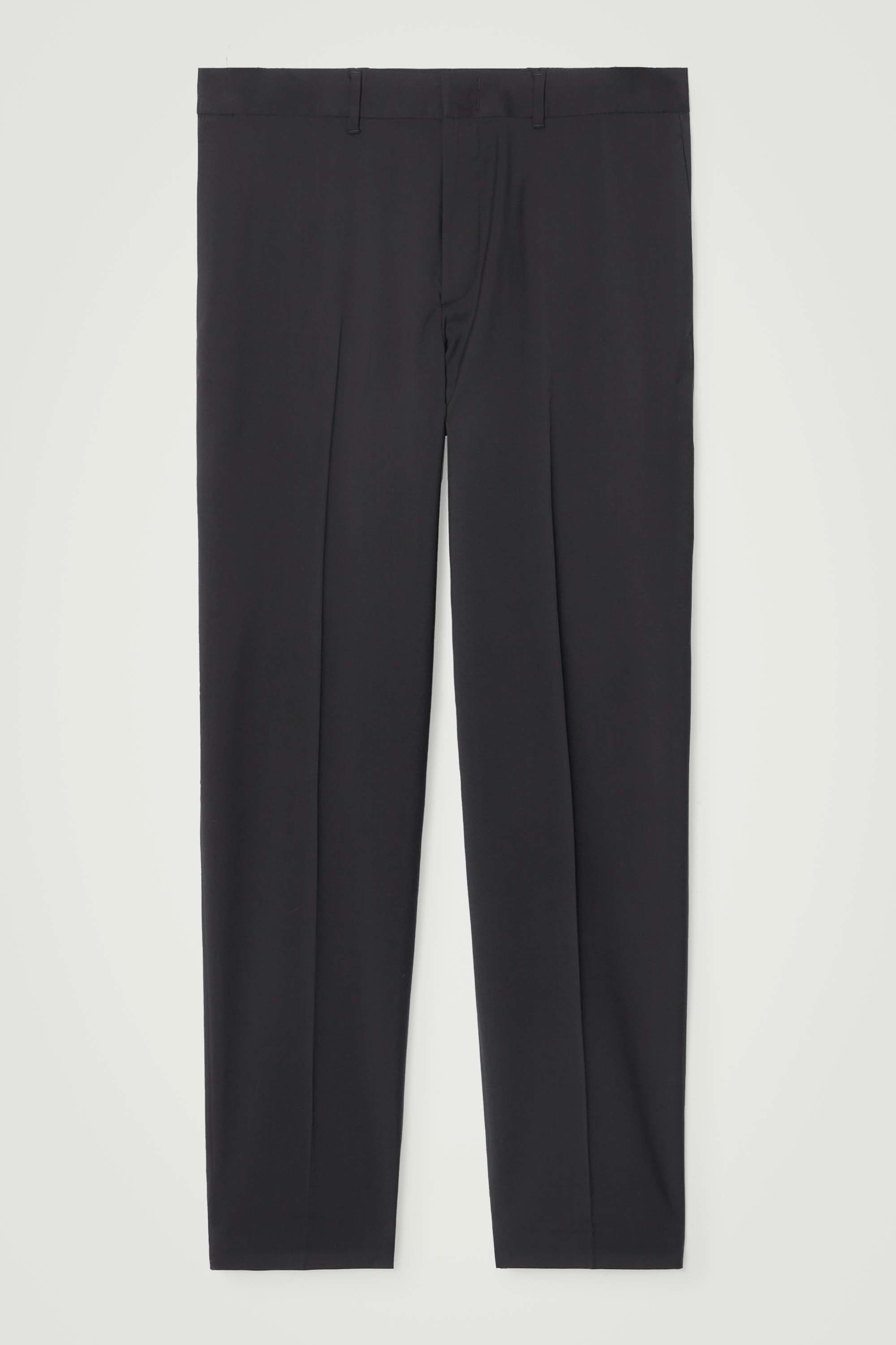 スラックス IONSEOUL Wool Knit Slacks JE749 WOOL STRAIGHT-LEG TROUSERS - NAVY | COS