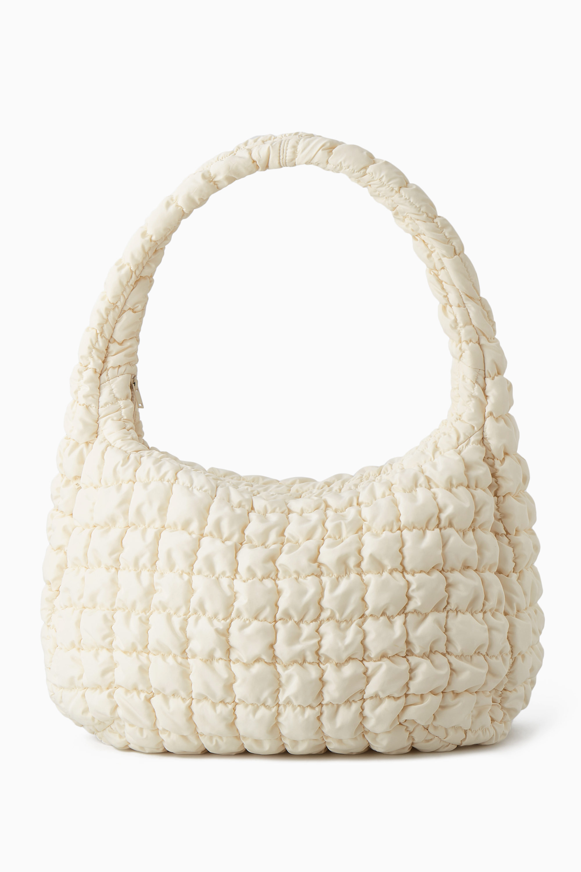 COS Quilted Oversized Shoulder Bag Off White 0916460002 / 100