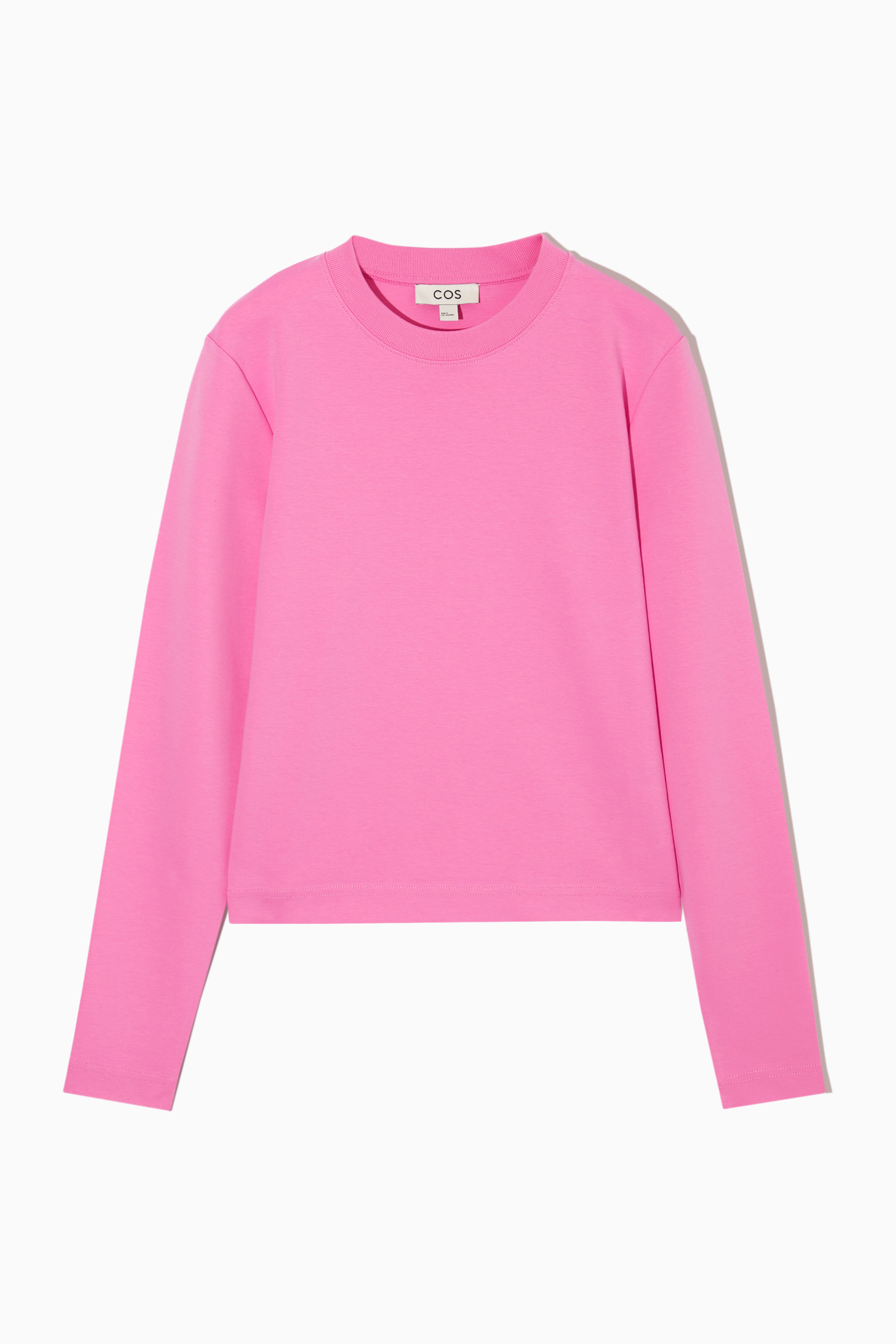 CLEAN CUT REGULAR LONG-SLEEVED T-SHIRT - PINK | COS