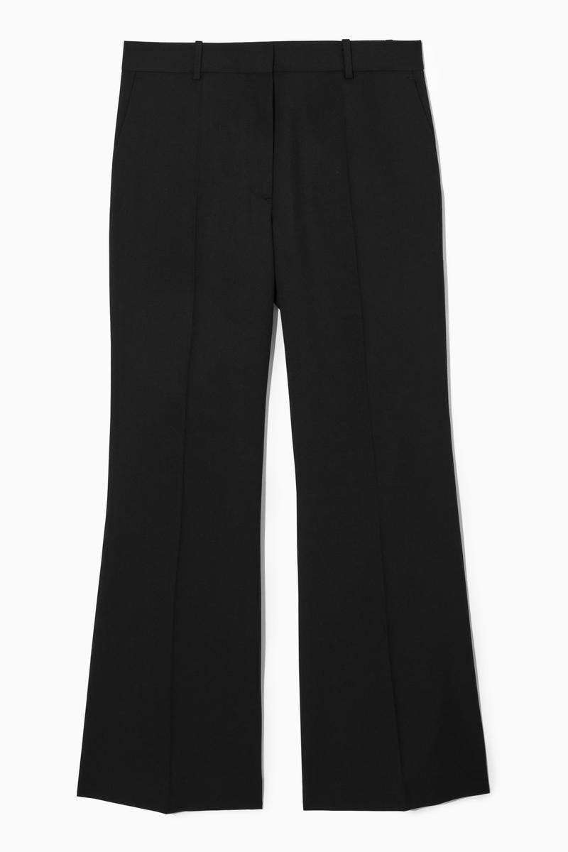 Flared Wool Trousers