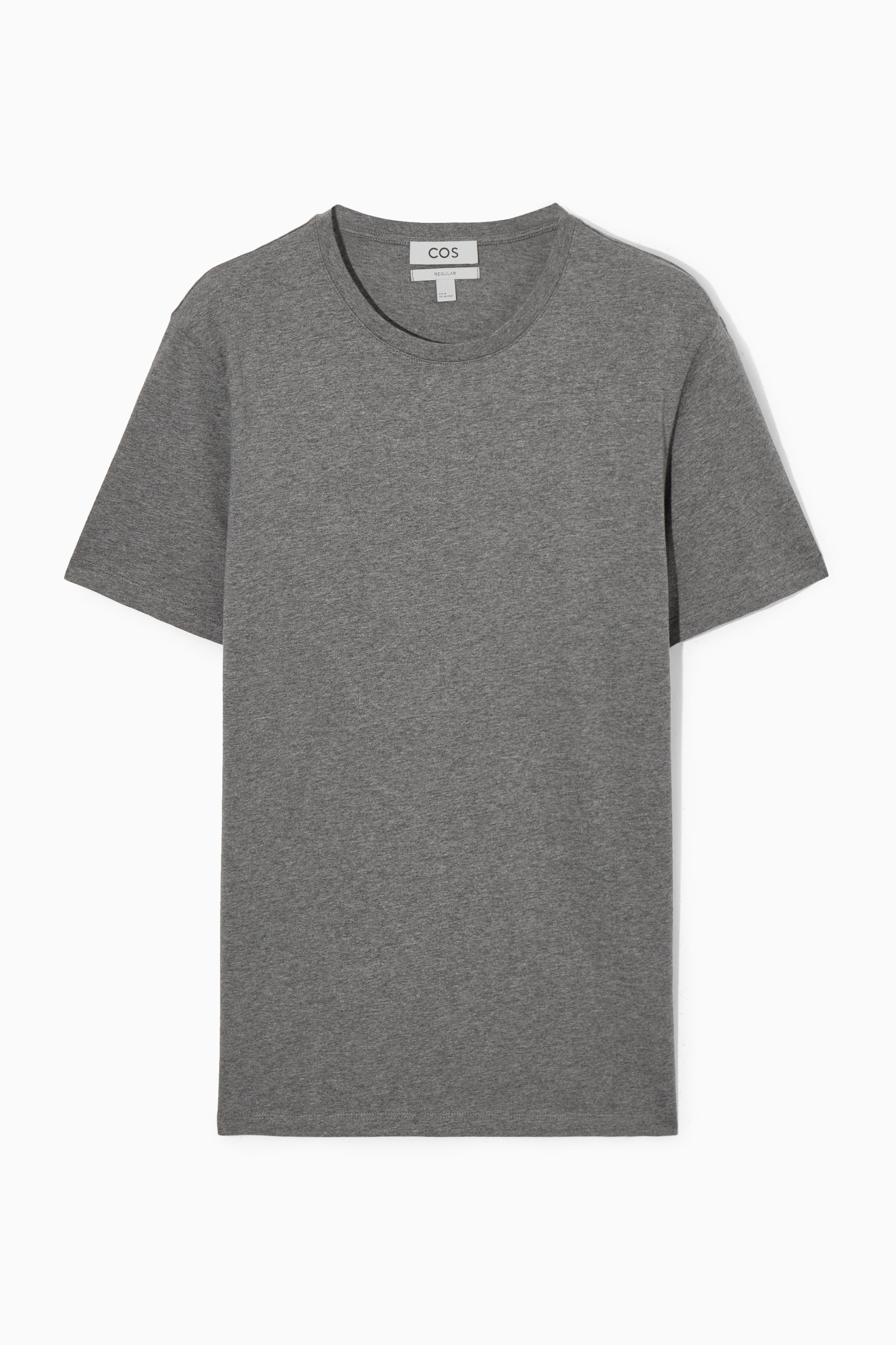 3-PACK REGULAR COTTON T-SHIRTS - STONE / WHITE / GREY