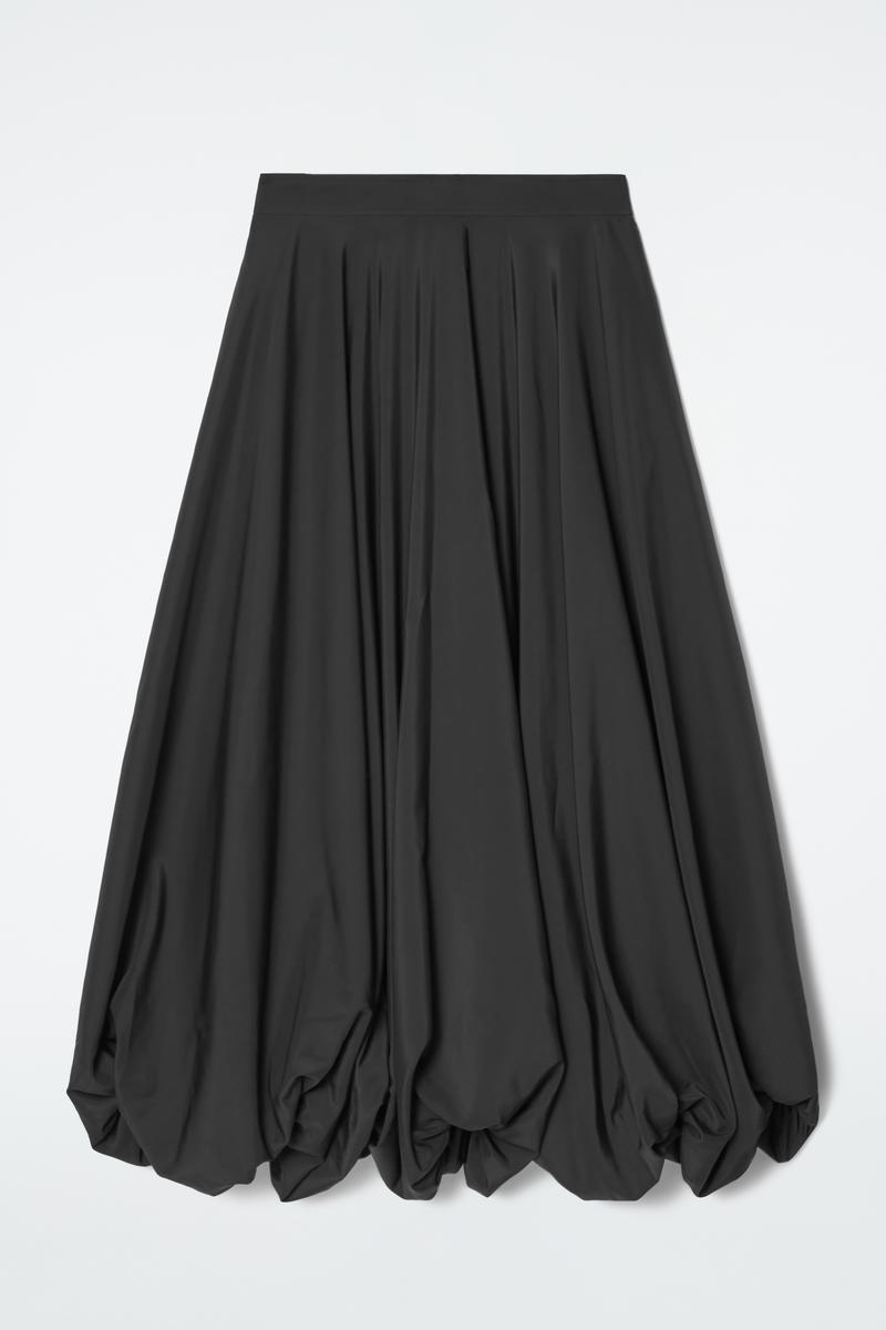 Balloon-Hem Maxi Skirt