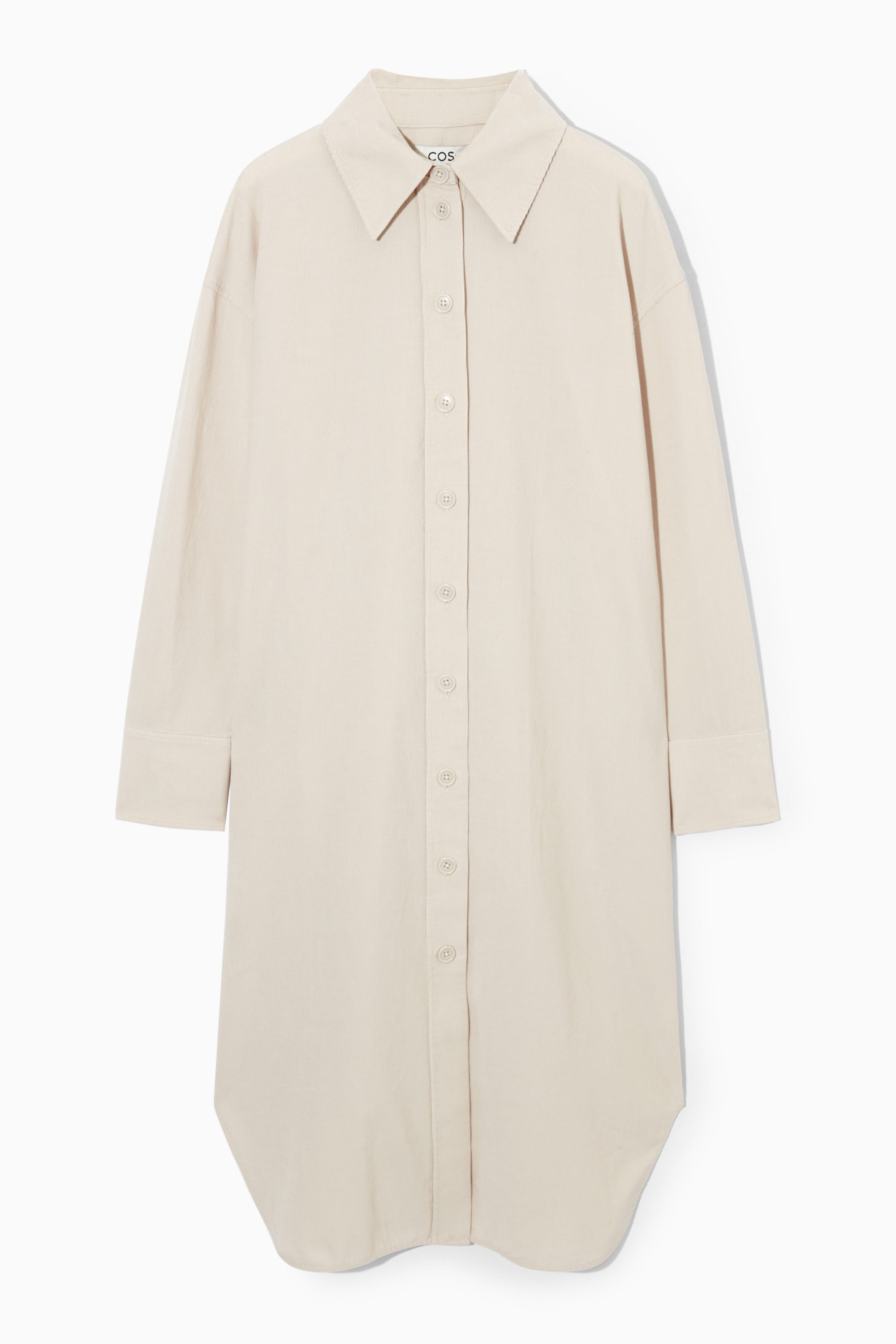 ●depound● Open collar shirt dress beige stripe DP2434OP003 cos-oversized-open-collar-