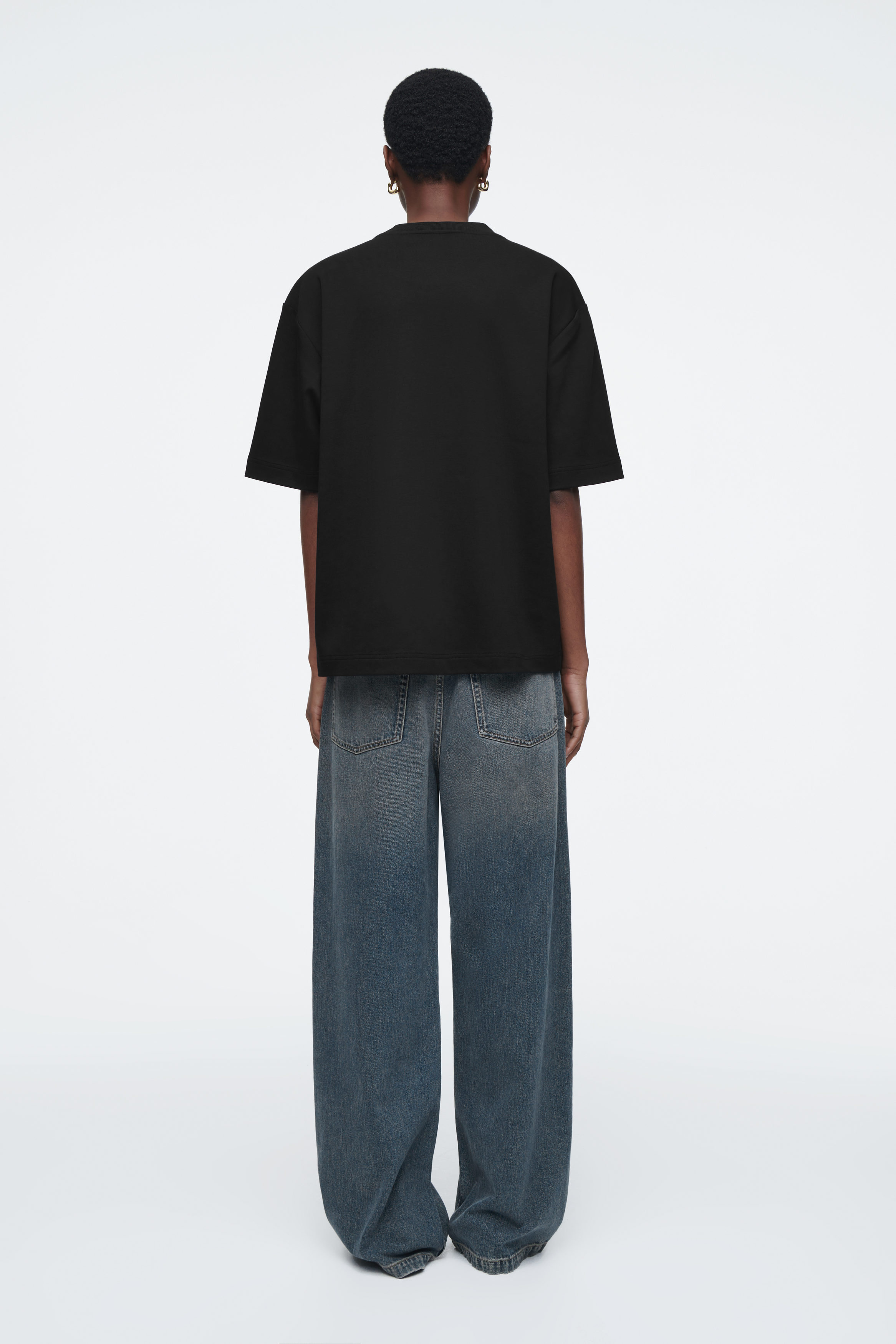 Men's T-shirt with small logo | Black | Diesel