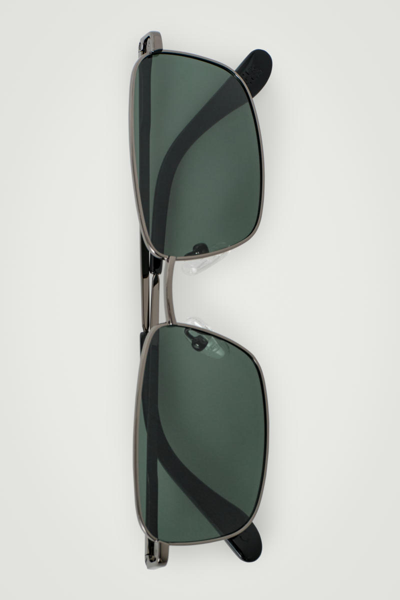 Cos Rectangle Wire-frame Sunglasses In Silver