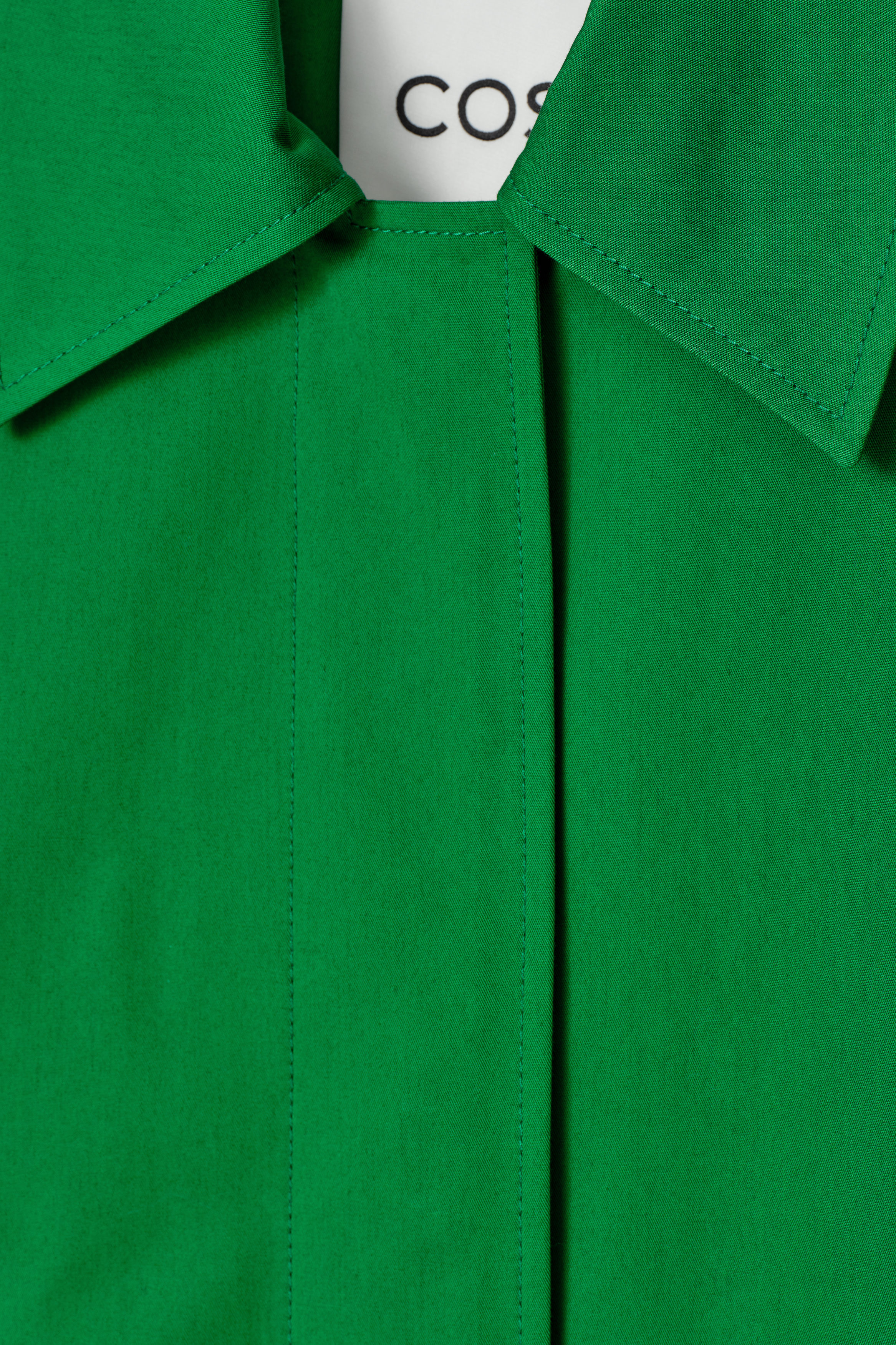 COTTON CAR COAT - GREEN | COS
