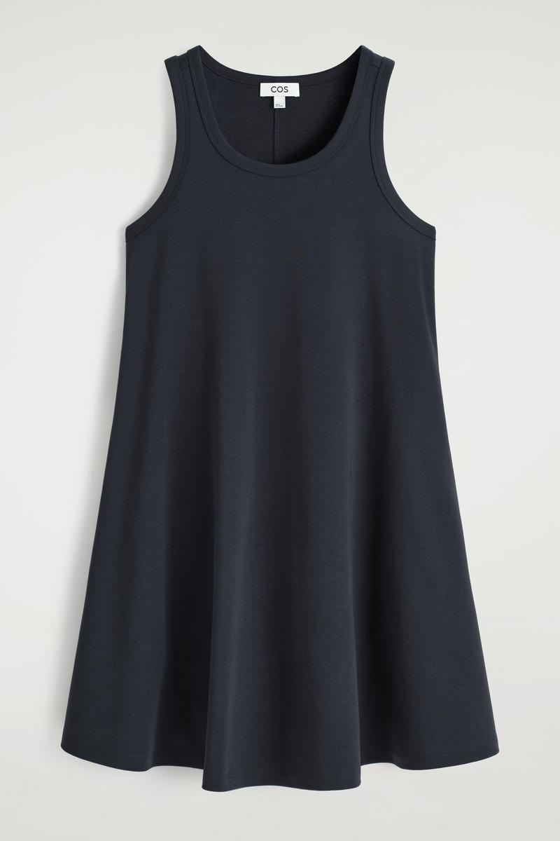 Cos Cotton-jersey Mini Swing Dress