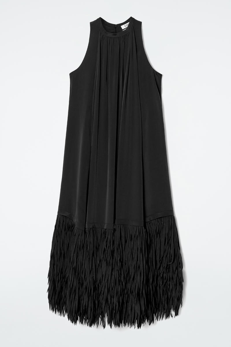 Fringed-Hem Dress
