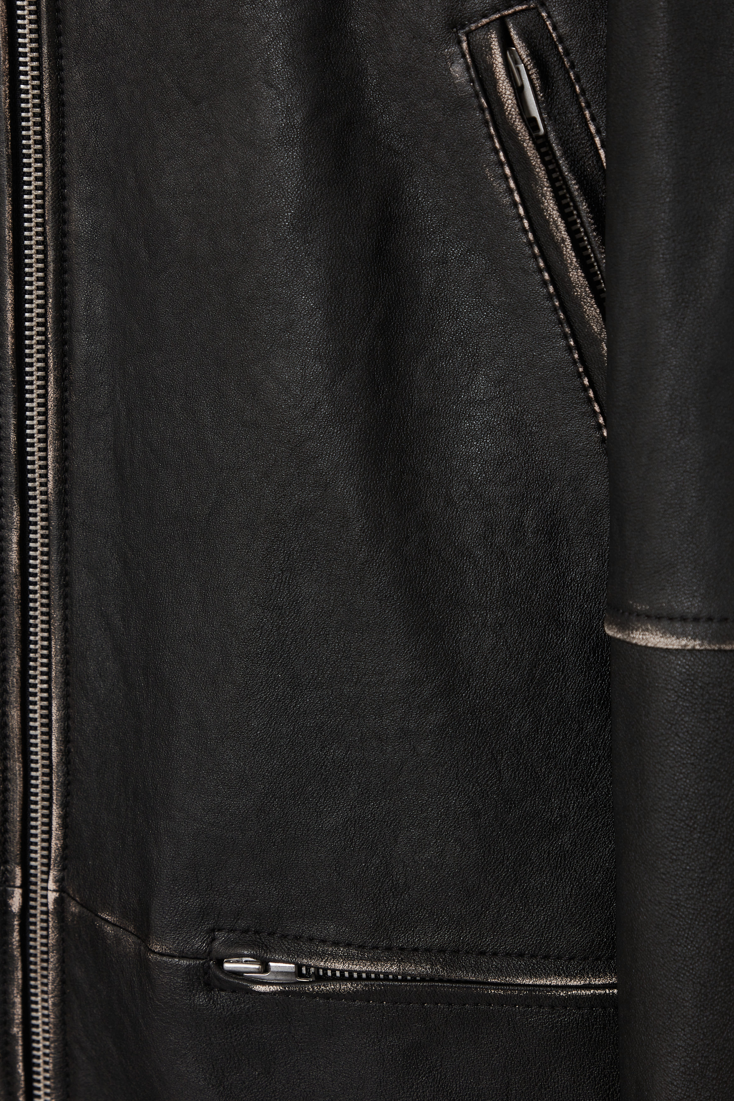 LEATHER MOTO COAT - BLACK | COS