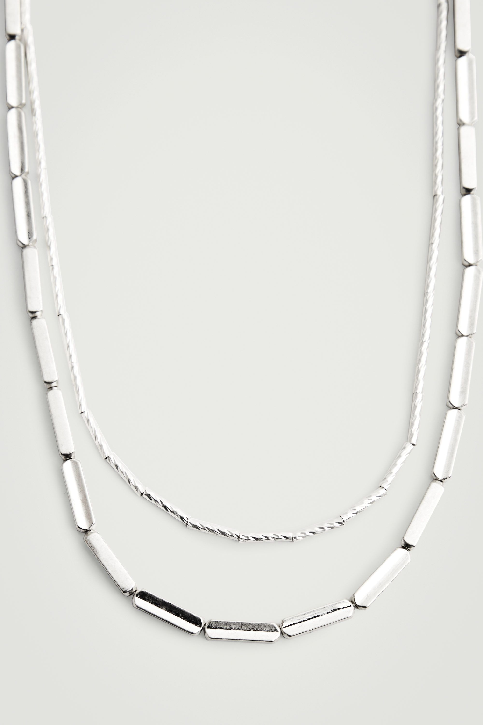 2-PACK CHAIN NECKLACES - SILVER