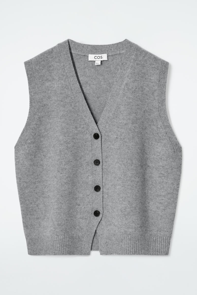 V-Neck Merino Wool Waistcoat