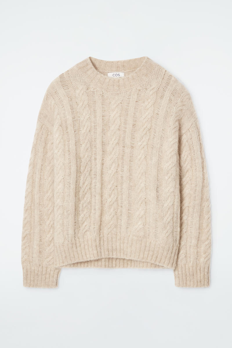 Cable-Knit Mohair Jumper