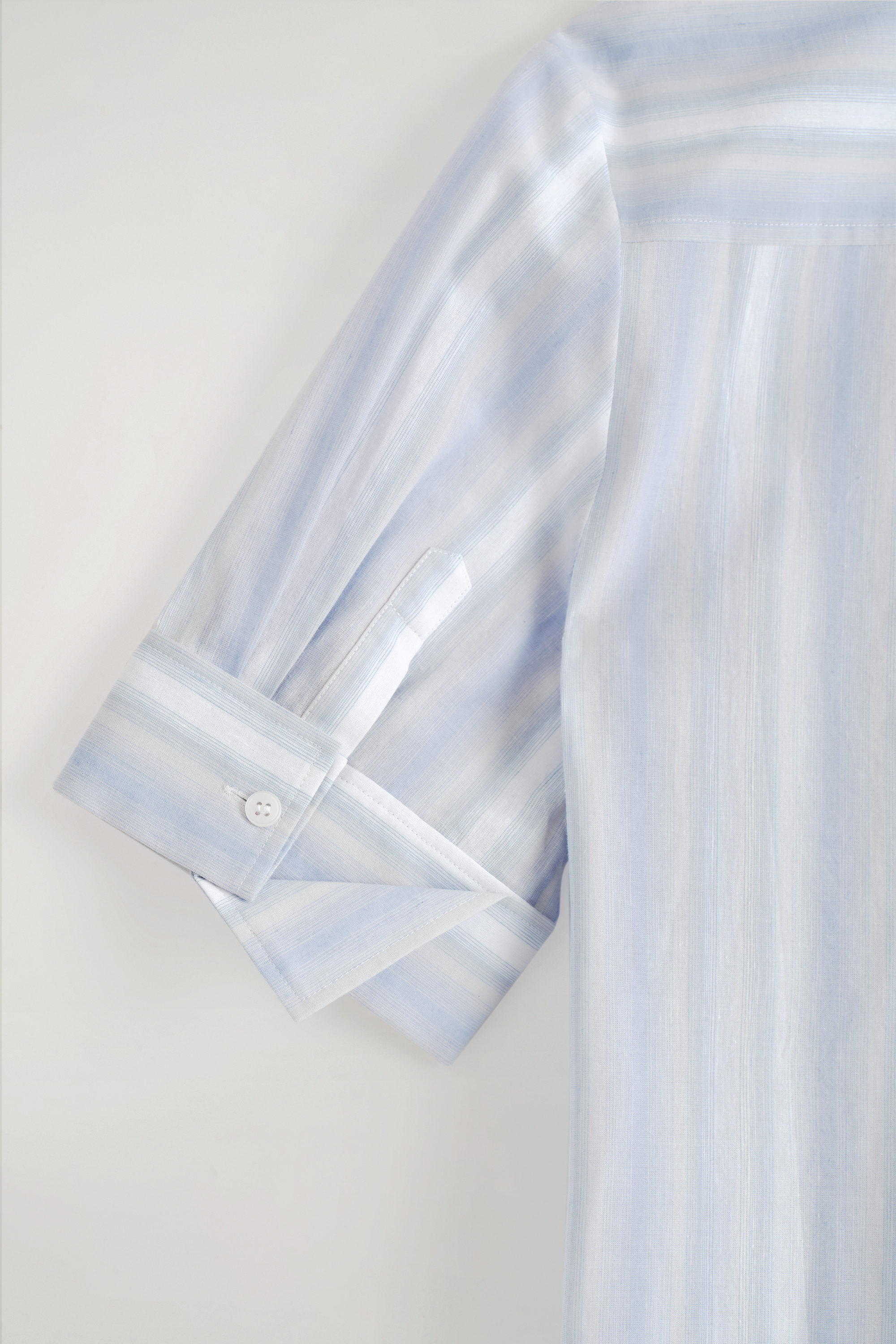 売れ筋商品|||デジグアル カットソー トップス レディース Women's Striped shirt Light blue Light Blue striped 3/4 sleeve poplin cotton Dress Shirt with