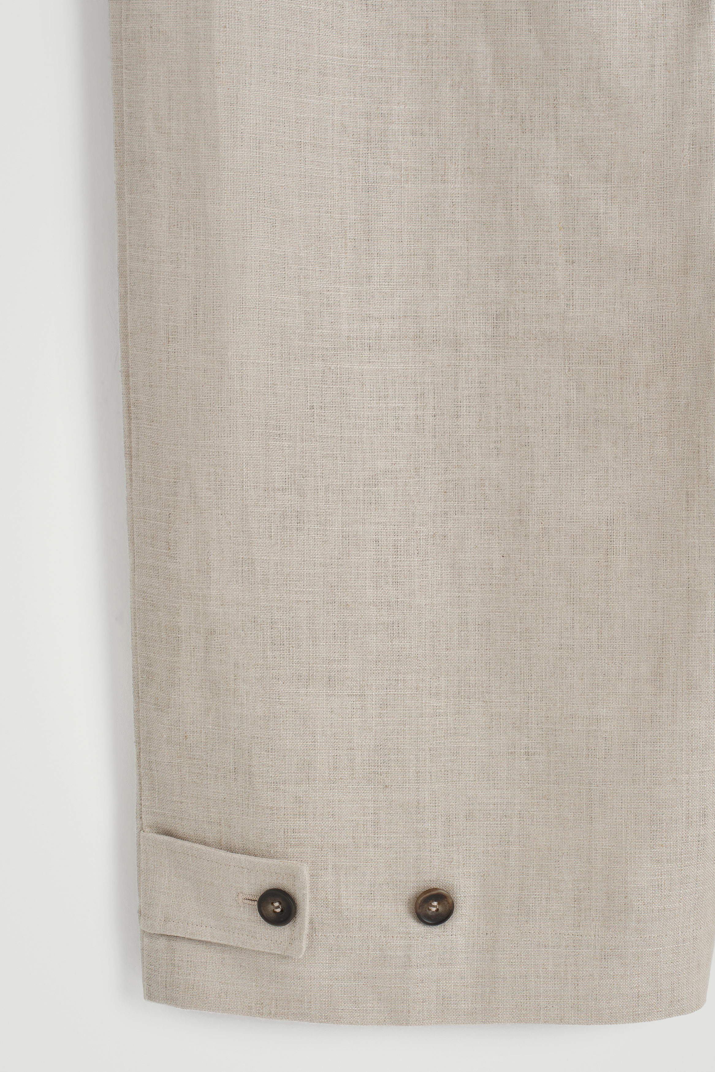 ELASTICATED LINEN WIDE-LEG TROUSERS - UNDYED / BEIGE | COS
