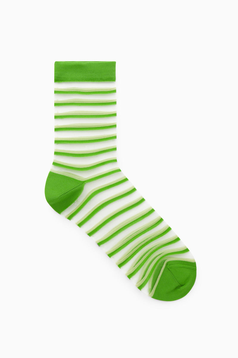 Double-Stripe Mesh Socks