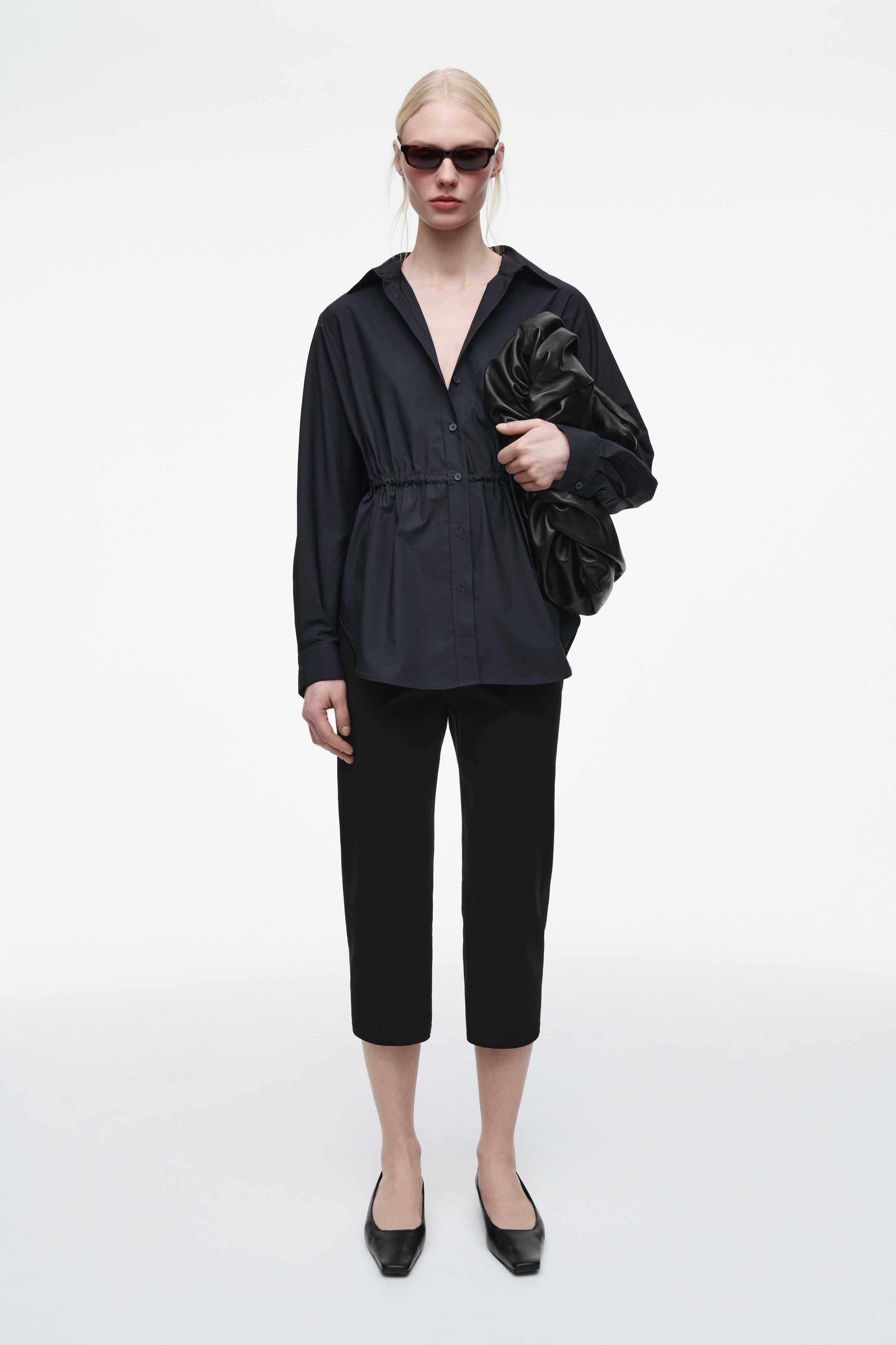 ★ GLOWNY★ G DRAWSTRING SWEAT SKIRT NAVY GC24WTSK001NA KG0KG05989_C87_FL-ST-F1_234.