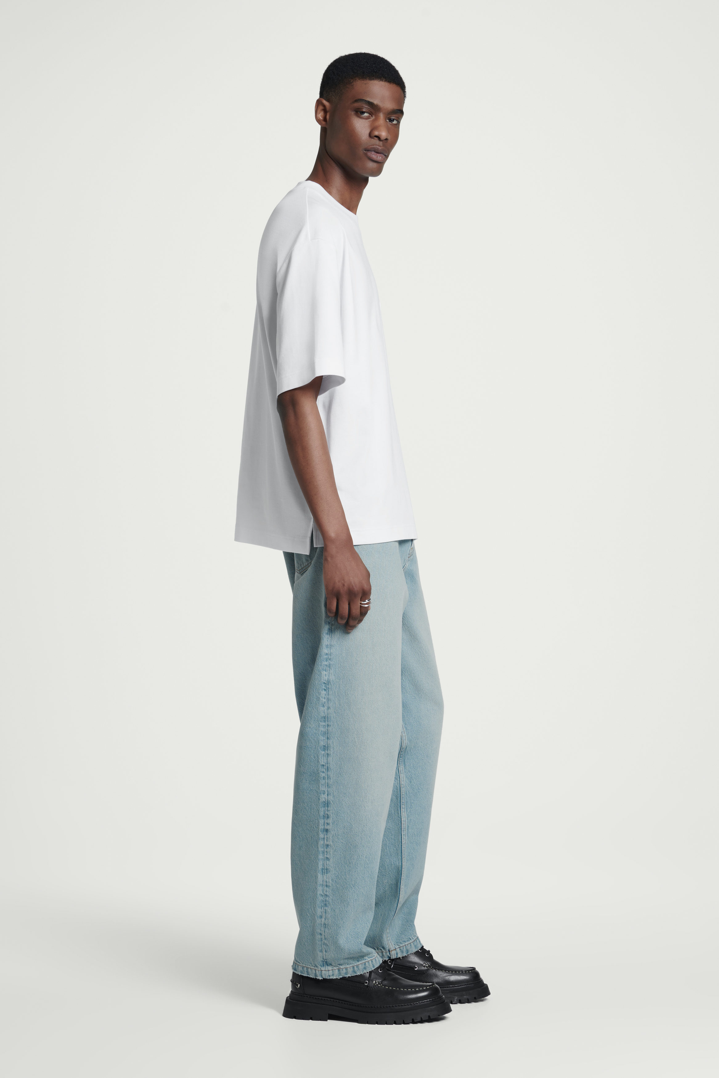 REGULAR RIBBED-KNIT COTTON JUMPER - NAVY