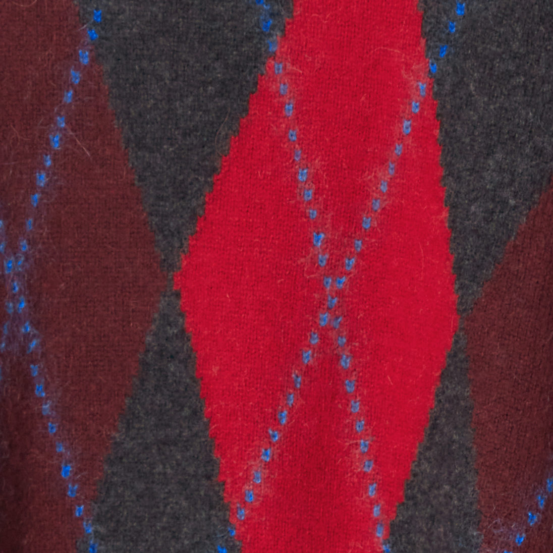 ARGYLE WOOL POLO SWEATER - RED / ARGYLE | COS
